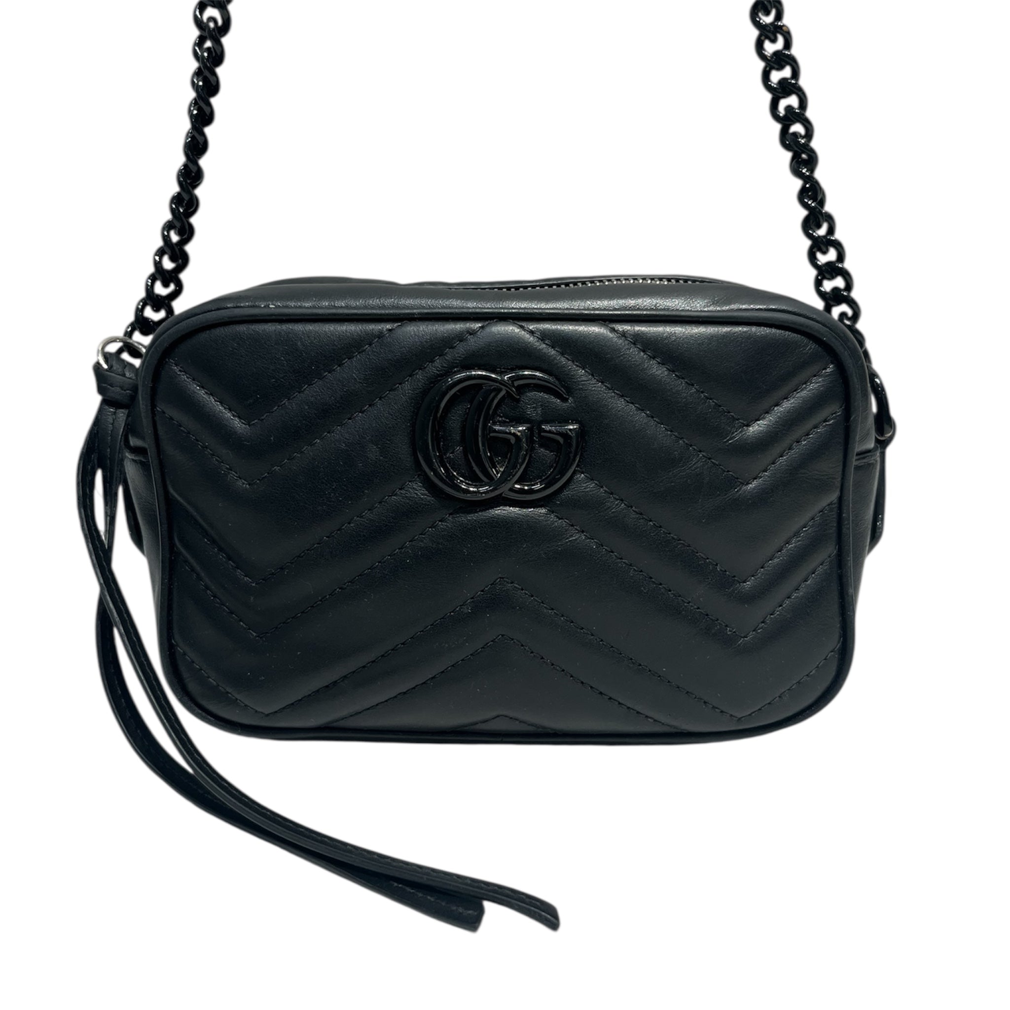 GUCCI/Cross Body Bag/Leather/BLK/634936498879 view 1