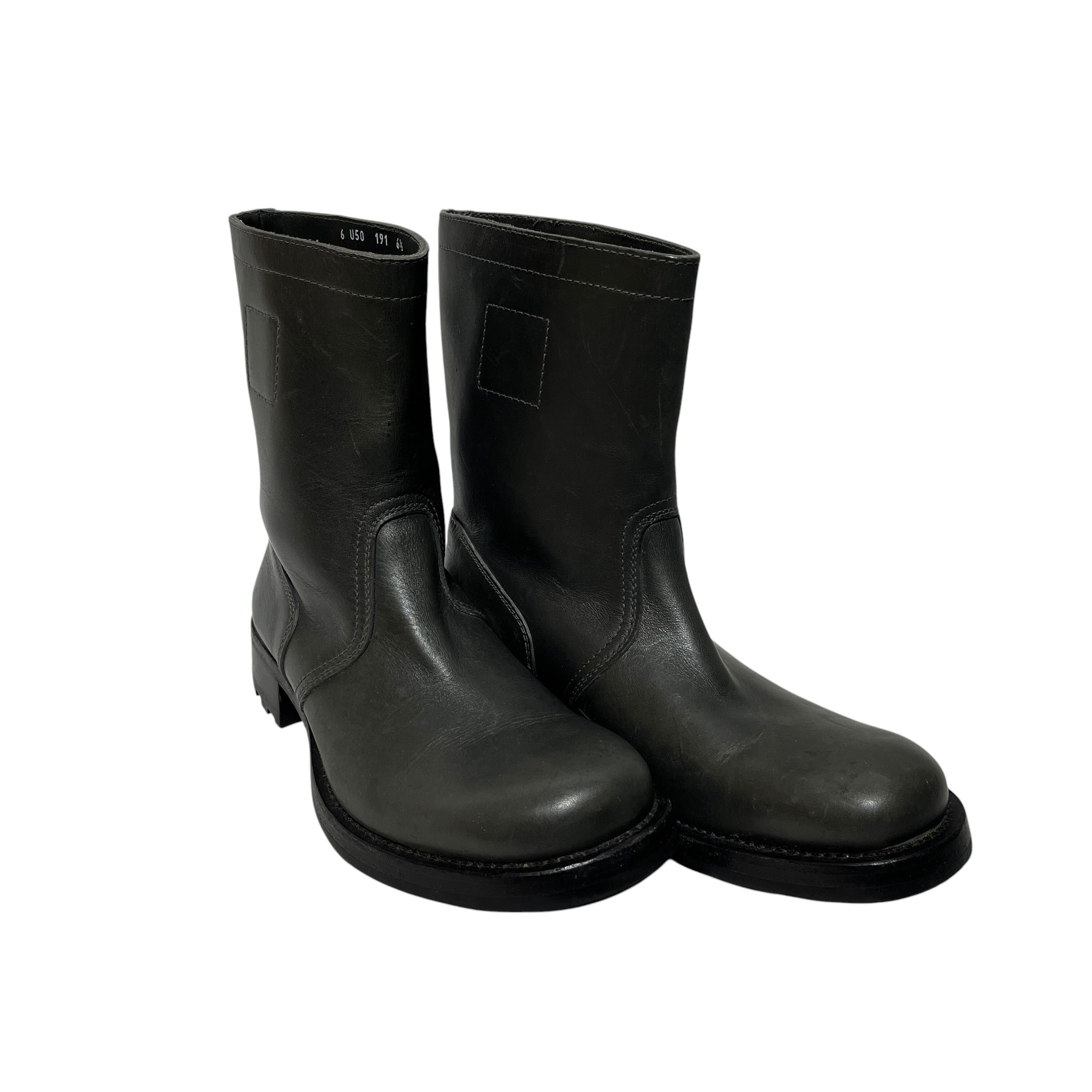 MIU MIU/Boots/US 6.5/Leather/GRY/PULL ON BOOTS view 1