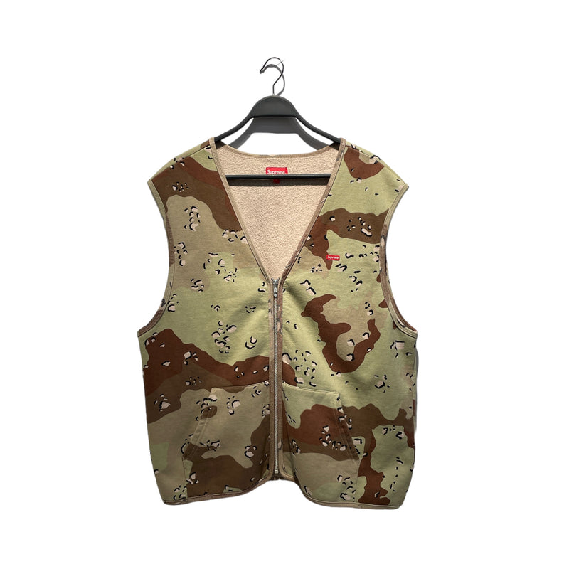 Supreme/Fleece Vest/L/Camouflage/Cotton/KHK/
