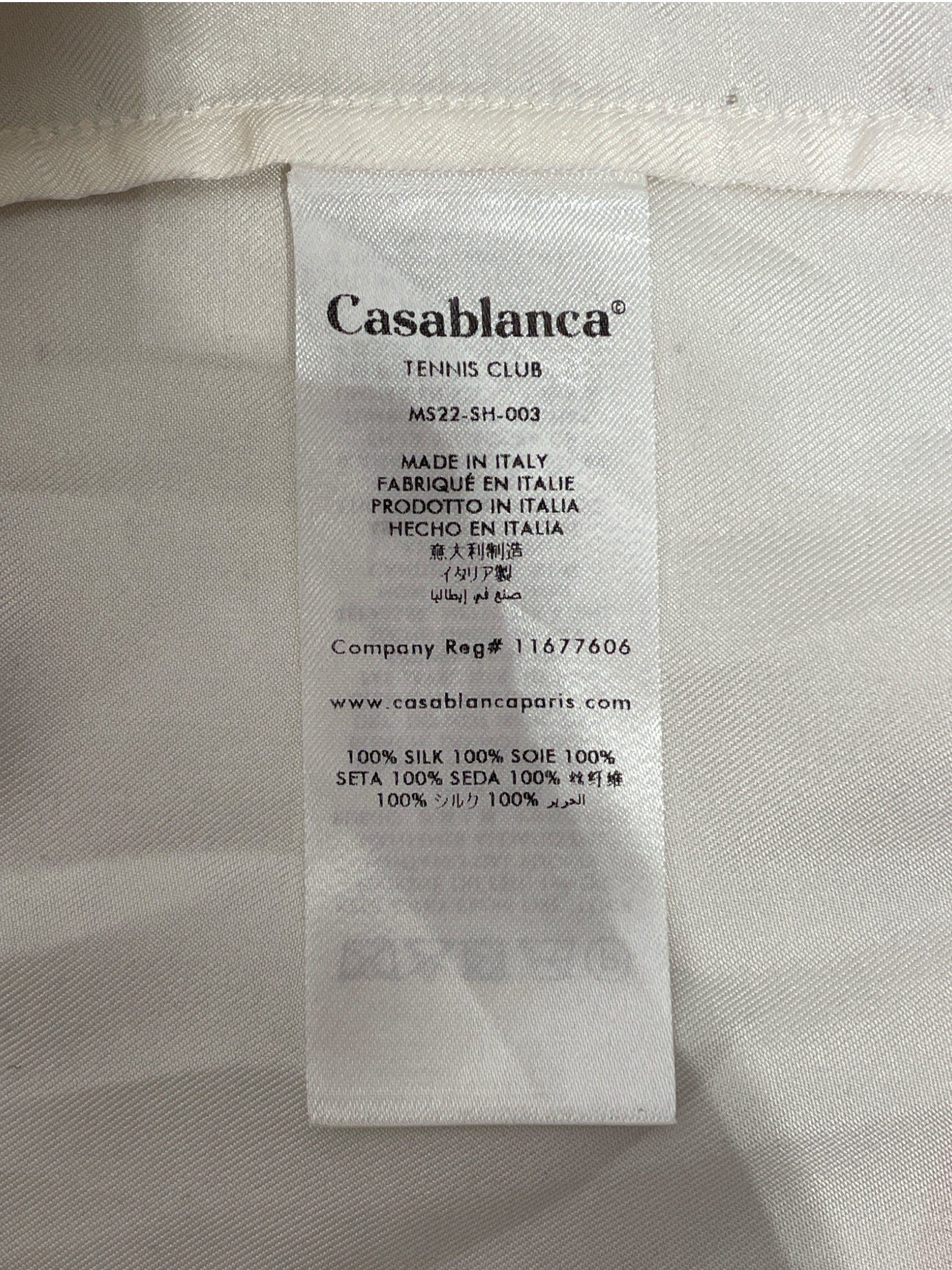 CASABLANCA/SS Shirt/XL/WHT/All Over Print/tennis club view 4