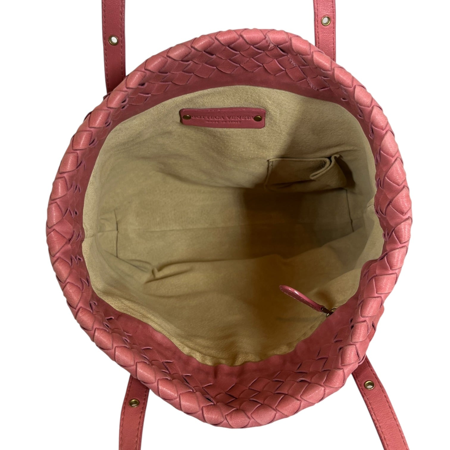 BOTTEGA VENETA/Hand Bag/Leather/PNK/Intrecciato Top Handle Bag view 6