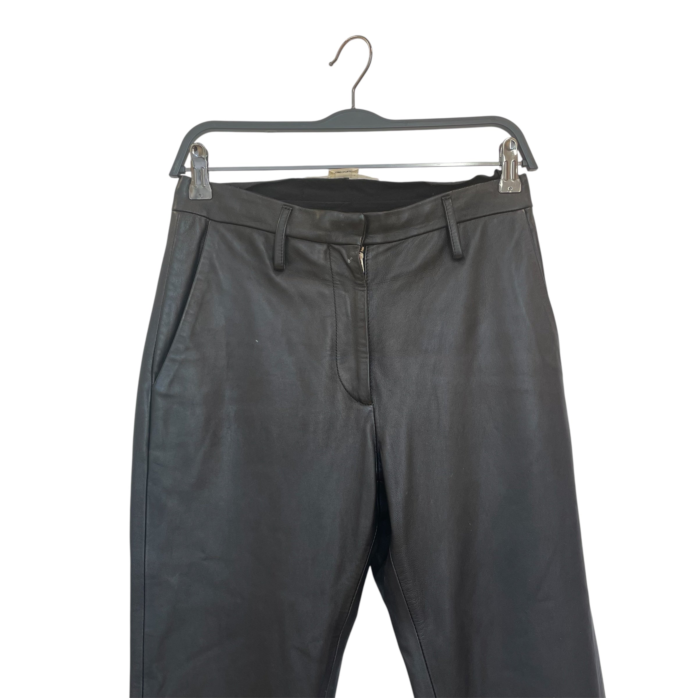 GOLDEN GOOSE/Straight Pants/XS/Leather/BLK/premium leather view 5
