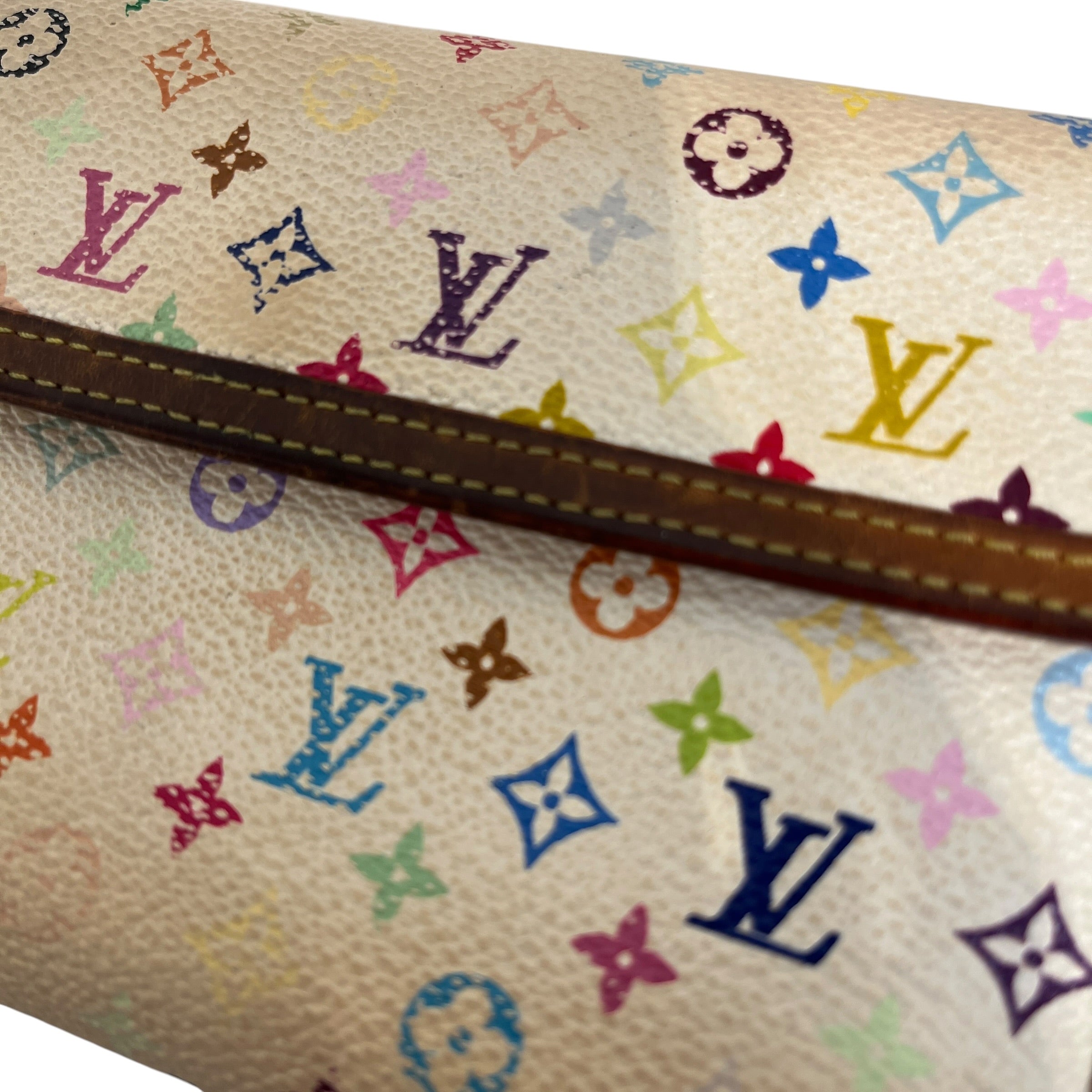 LOUIS VUITTON/Long Wallet/Monogram/Leather/WHT/2003 Murakami (TH1005) view 3