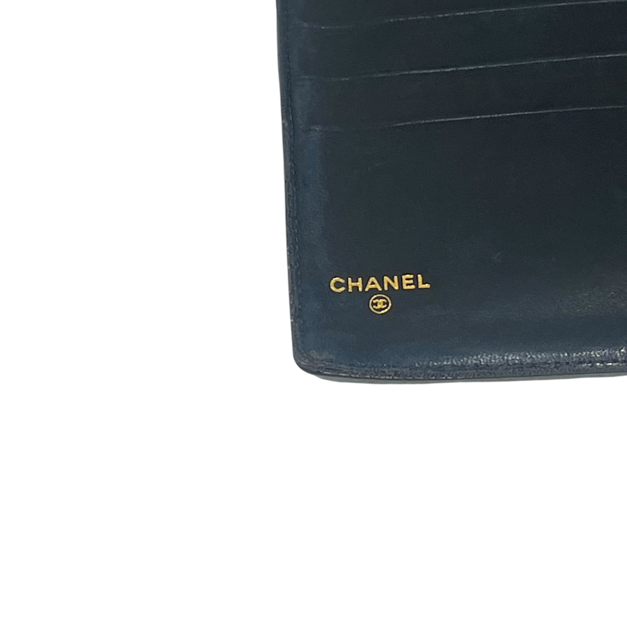 CHANEL/Long Wallet/Leather/BLK/Caviar view 5