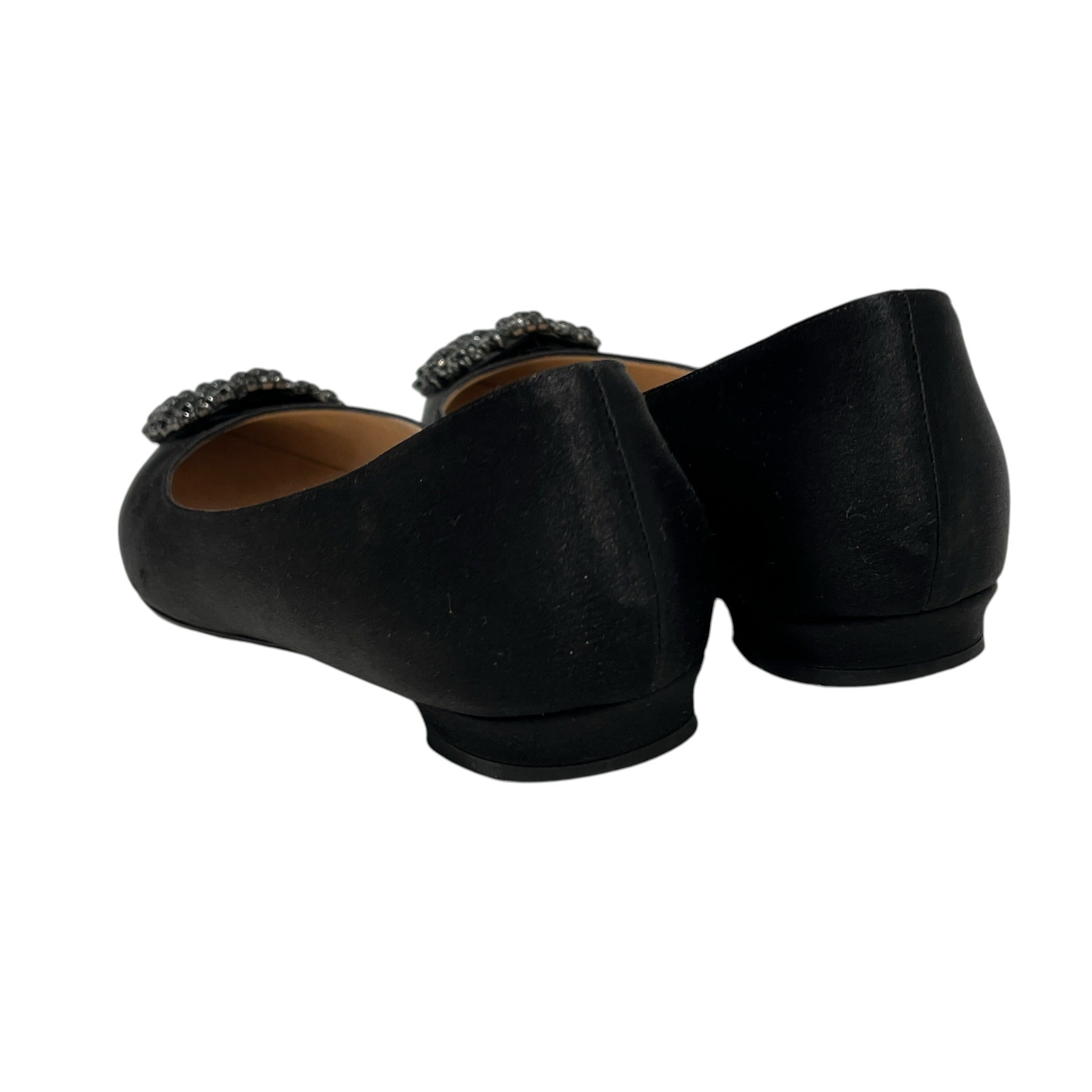 MANOLO BLAHNIK/Flat Shoes/EU 36.5/BLK/jewel flat view 10