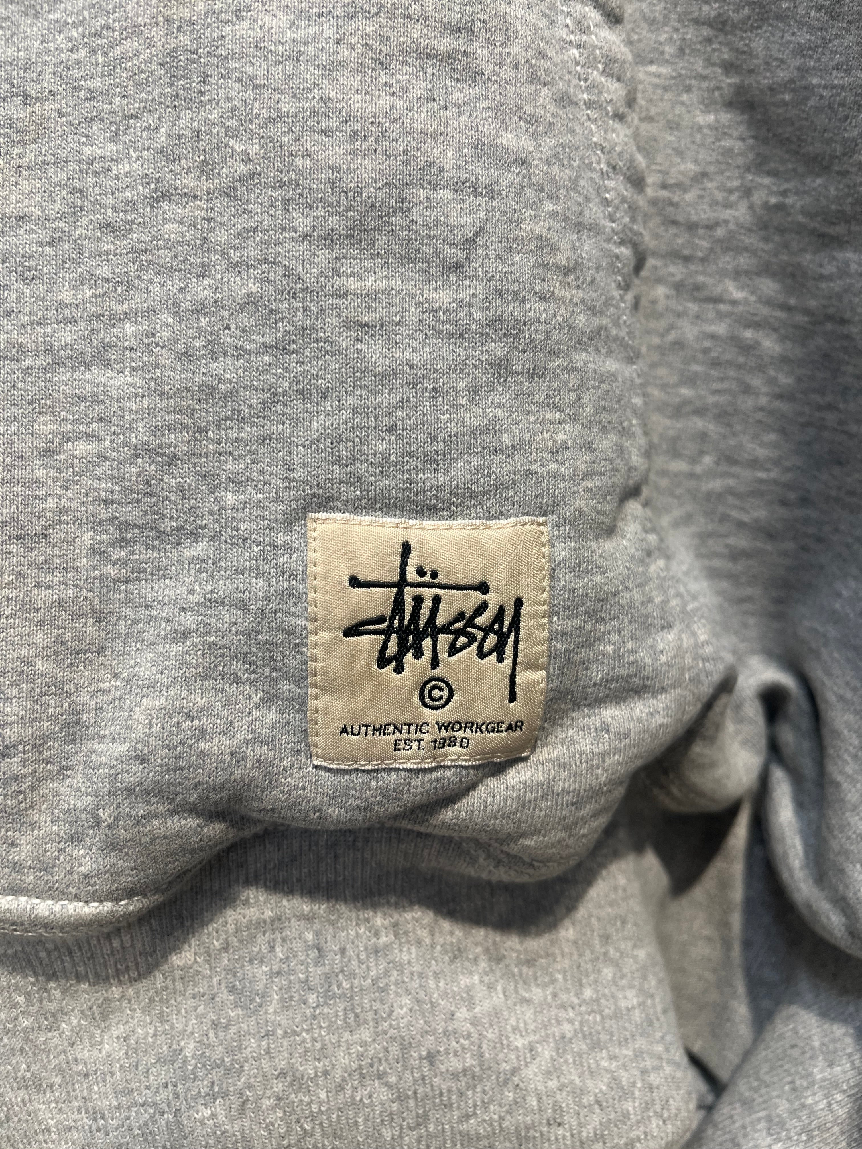 STUSSY/Zip Up Hoodie/XL/Cotton/GRY/DOUBLE FACE HEATHER PATCH LEFT view 5
