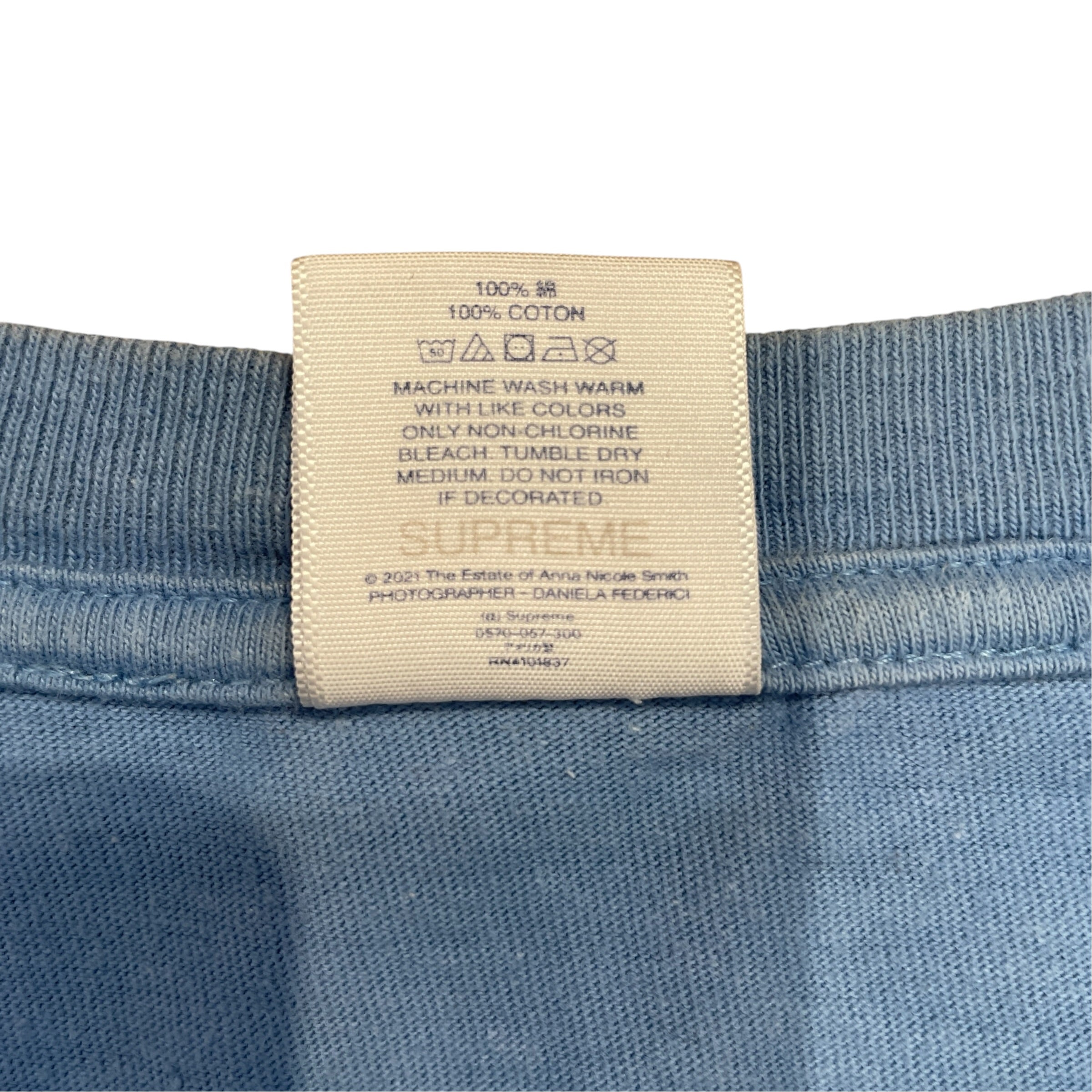 Supreme/T-Shirt/M/Cotton/BLU/ANNA NICOLE SMITH view 4