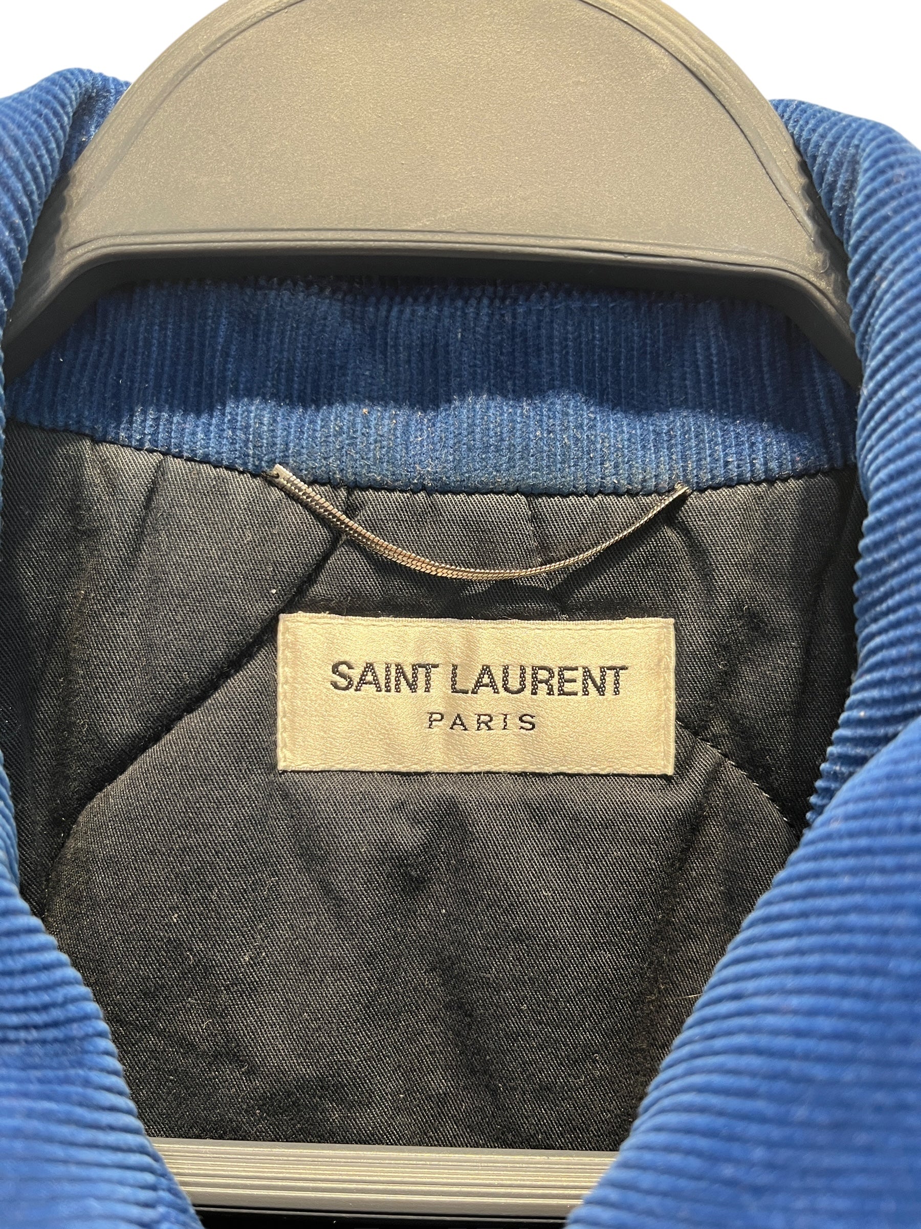 SAINT LAURENT/Souvenir Jkt/48/Cotton/BLU/JE T'AIME TEDDY JCKT/CORDUROY view 3