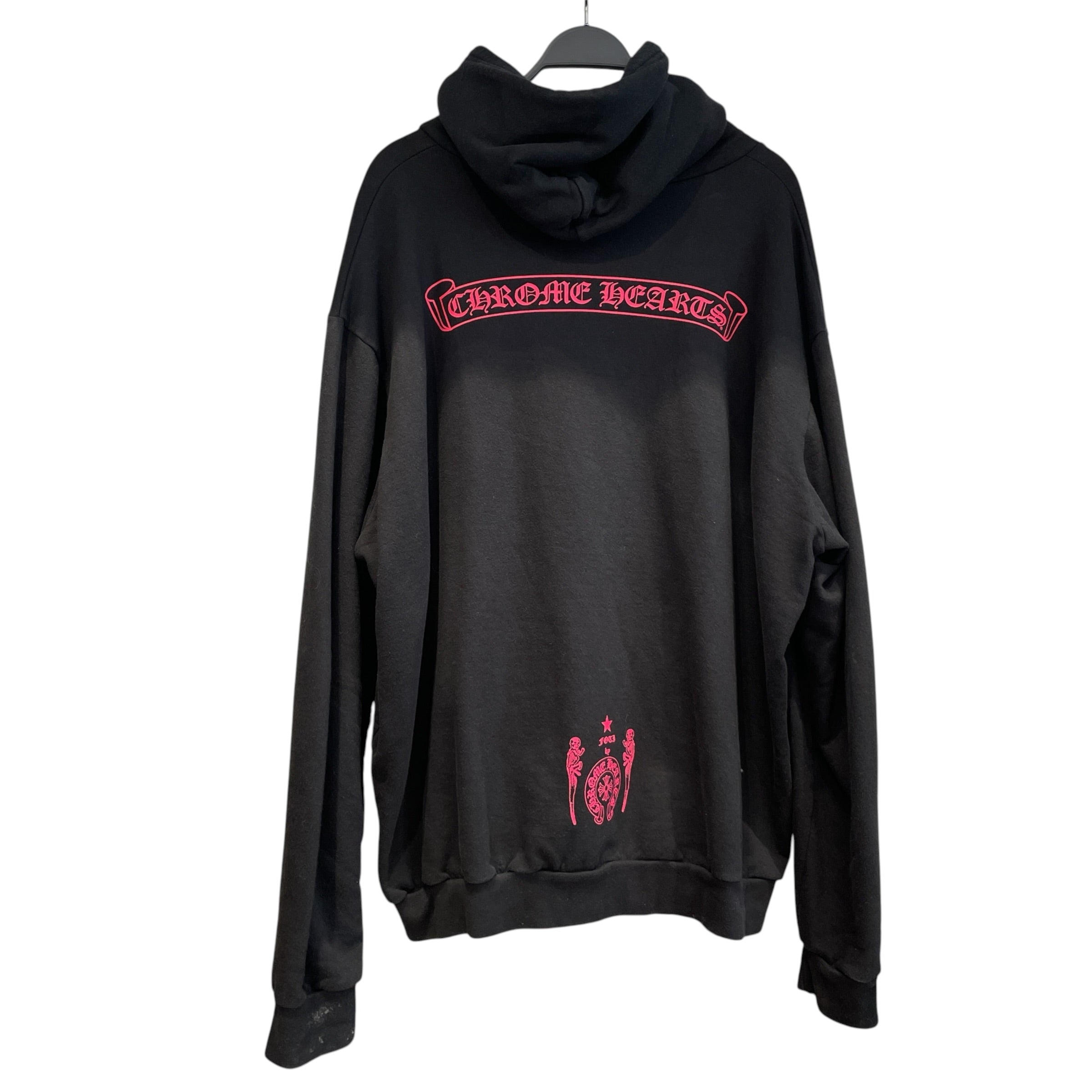 CHROME HEARTS/Zip Up Hoodie/XXL/Graphic/Cotton/BLK/FOTI HOT PINK HOODIE view 2