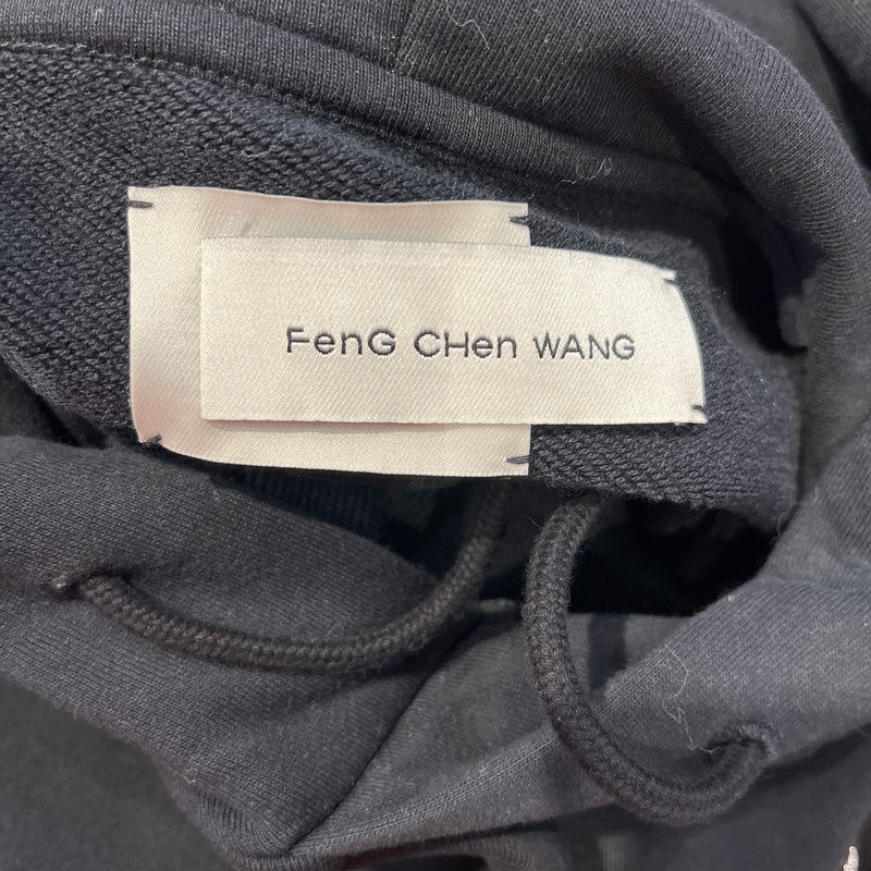 Feng Chen Wang/Hoodie/L/Cotton/BLK/Oversize/Feng Chen Wang Metal Hoodie