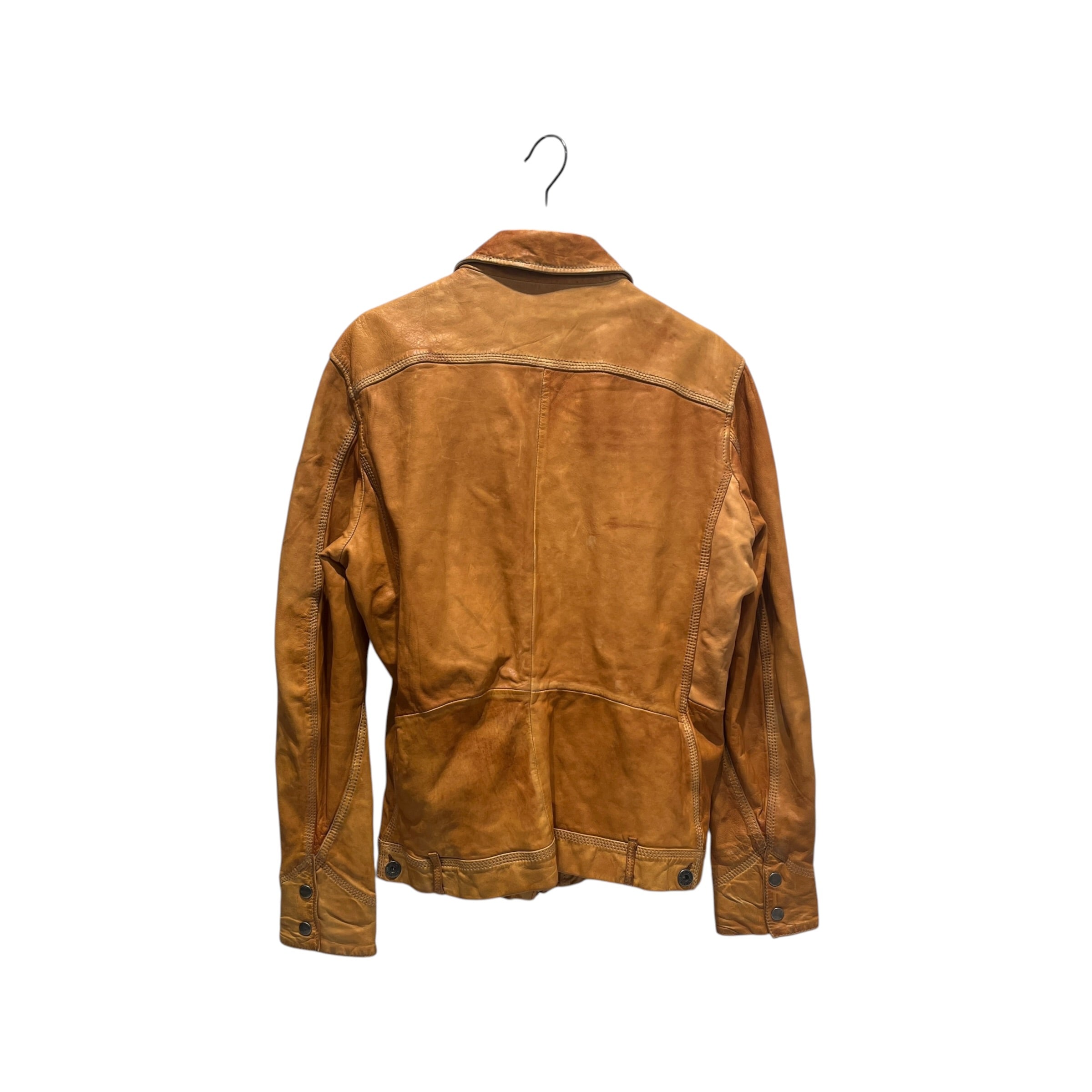 DIESEL/Leather Jkt/S/Leather/CML/ZIPPER&BUTTONS/GRAPHIC INSIDE view 2