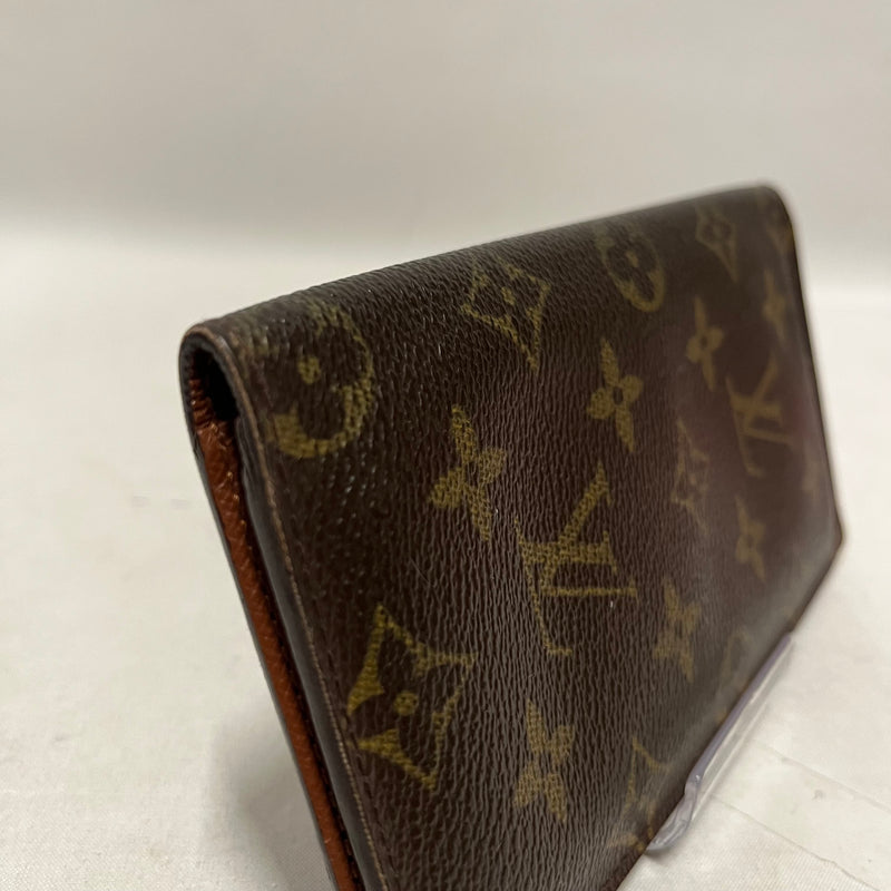 LOUIS VUITTON/Long Wallet/Monogram/Leather/BRW/Monogram wallet