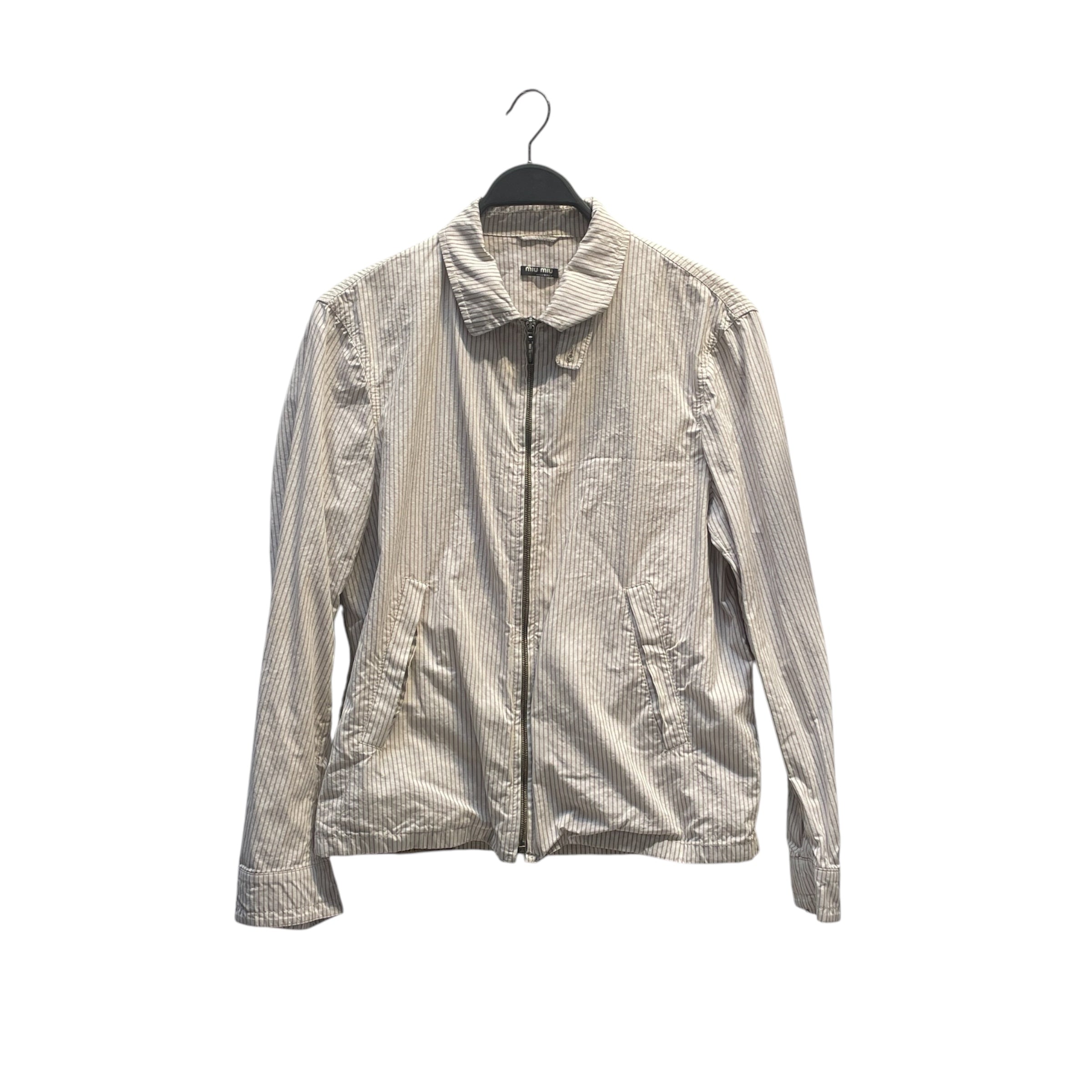 MIU MIU/Jacket/48/Stripe/Cotton/CRM/ view 1
