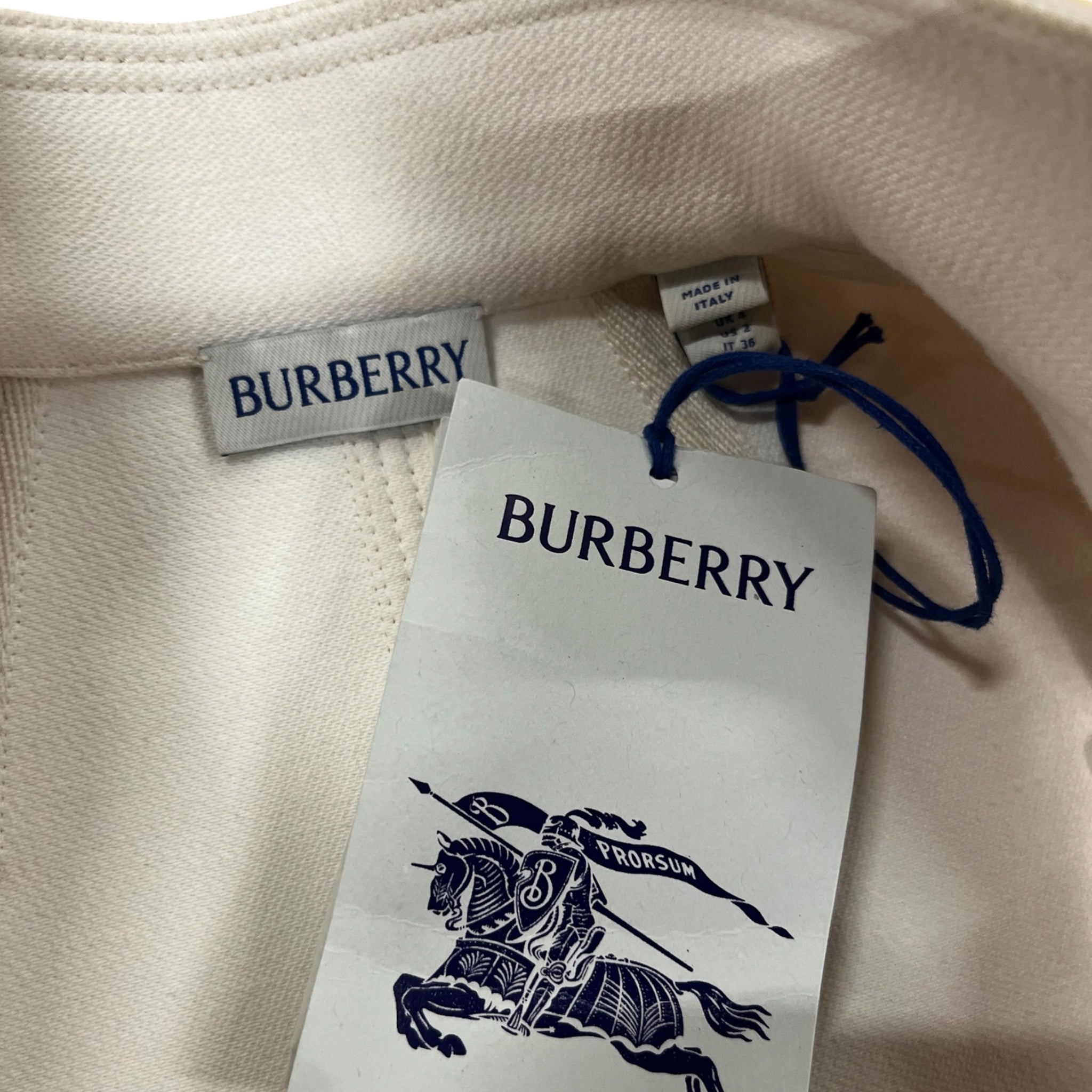 BURBERRY LONDON/Tailored Jkt/S/WHT/Single Breasted/ view 3