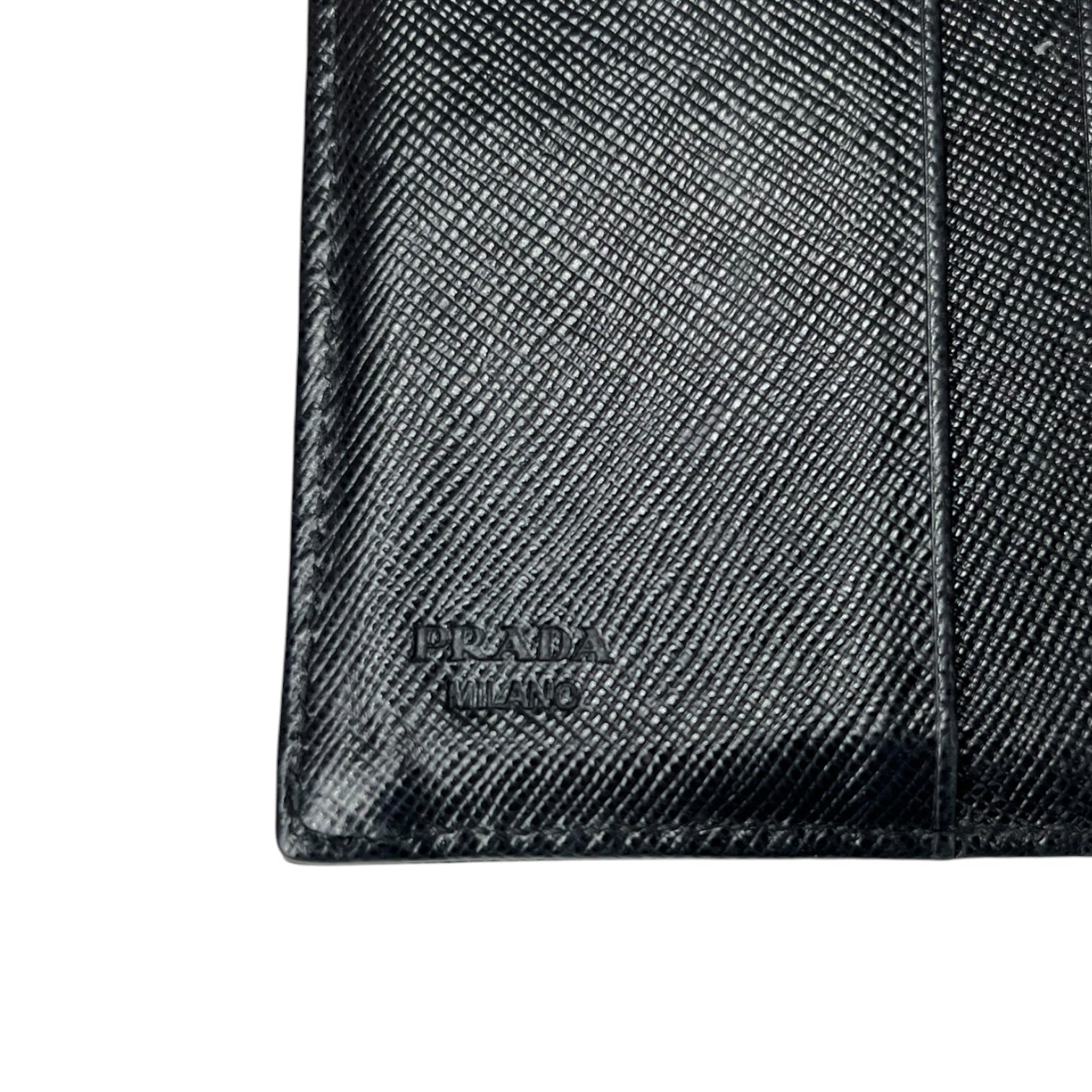 PRADA/Bifold Wallet/Nylon/BLK/M's/TRIANGLE HARDWARE view 5