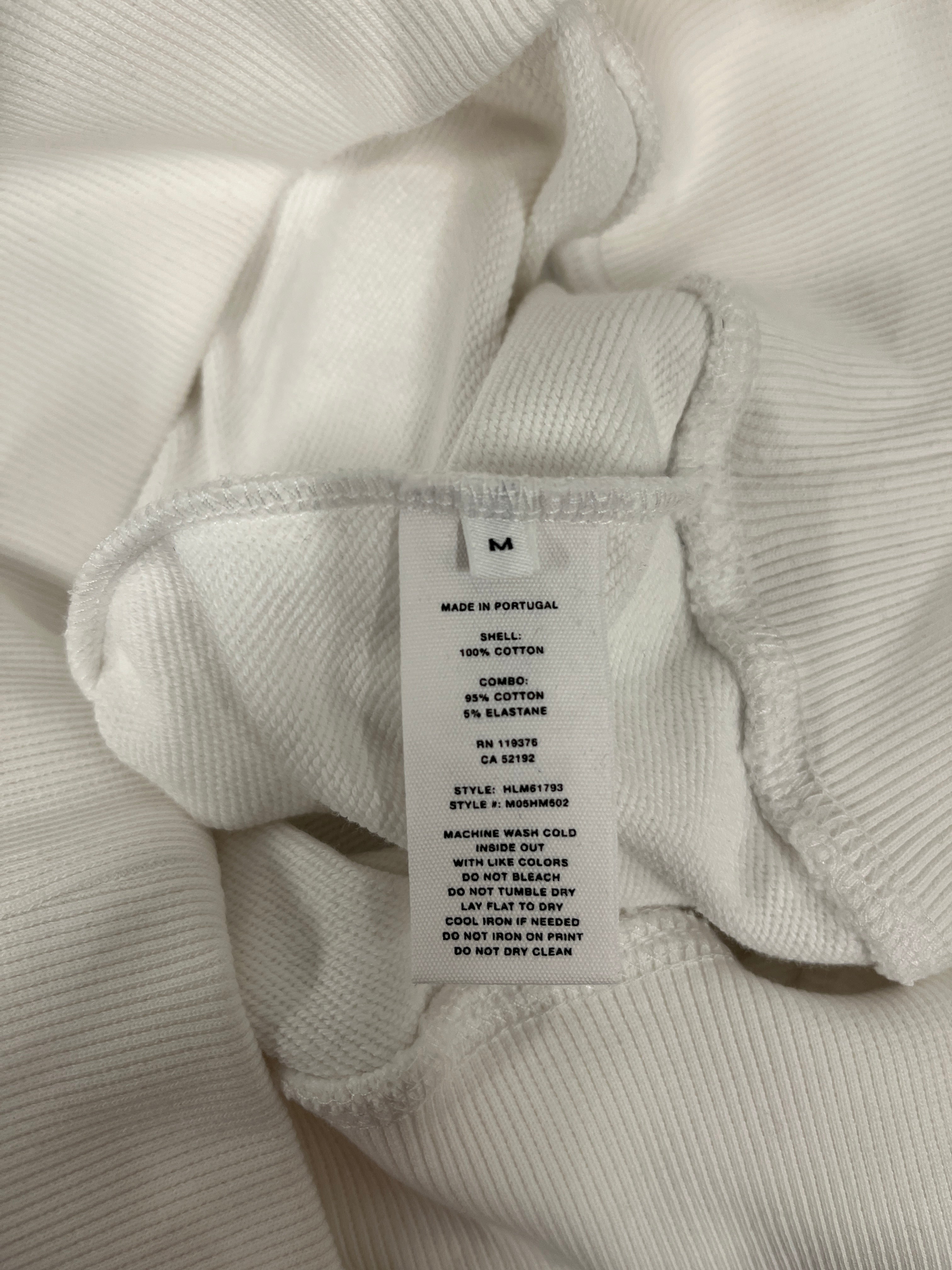 Helmut Lang/Hoodie/M/Cotton/WHT/SILVER LOGO view 5