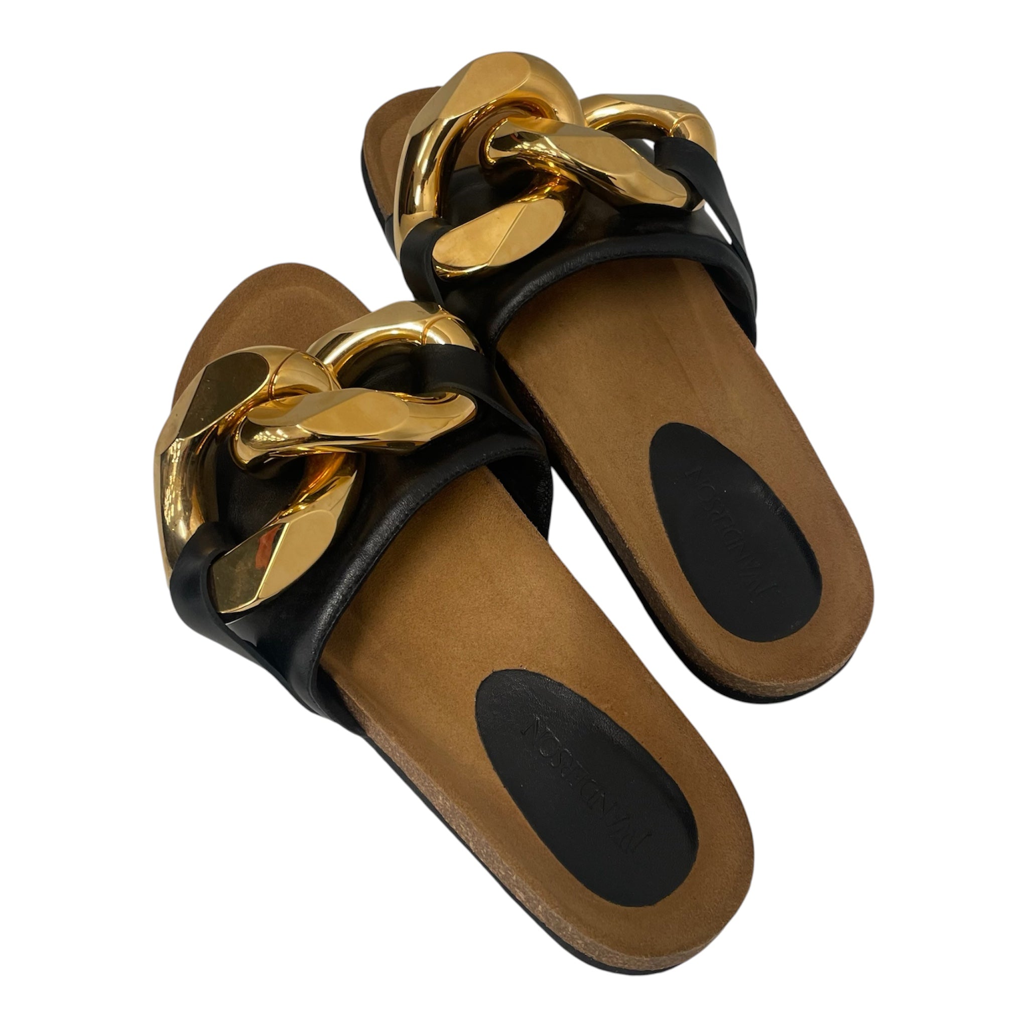 JW ANDERSON(J.W.ANDERSON)/Sandals/EU 41/BLK/GOLD CHAIN SLIDES view 3