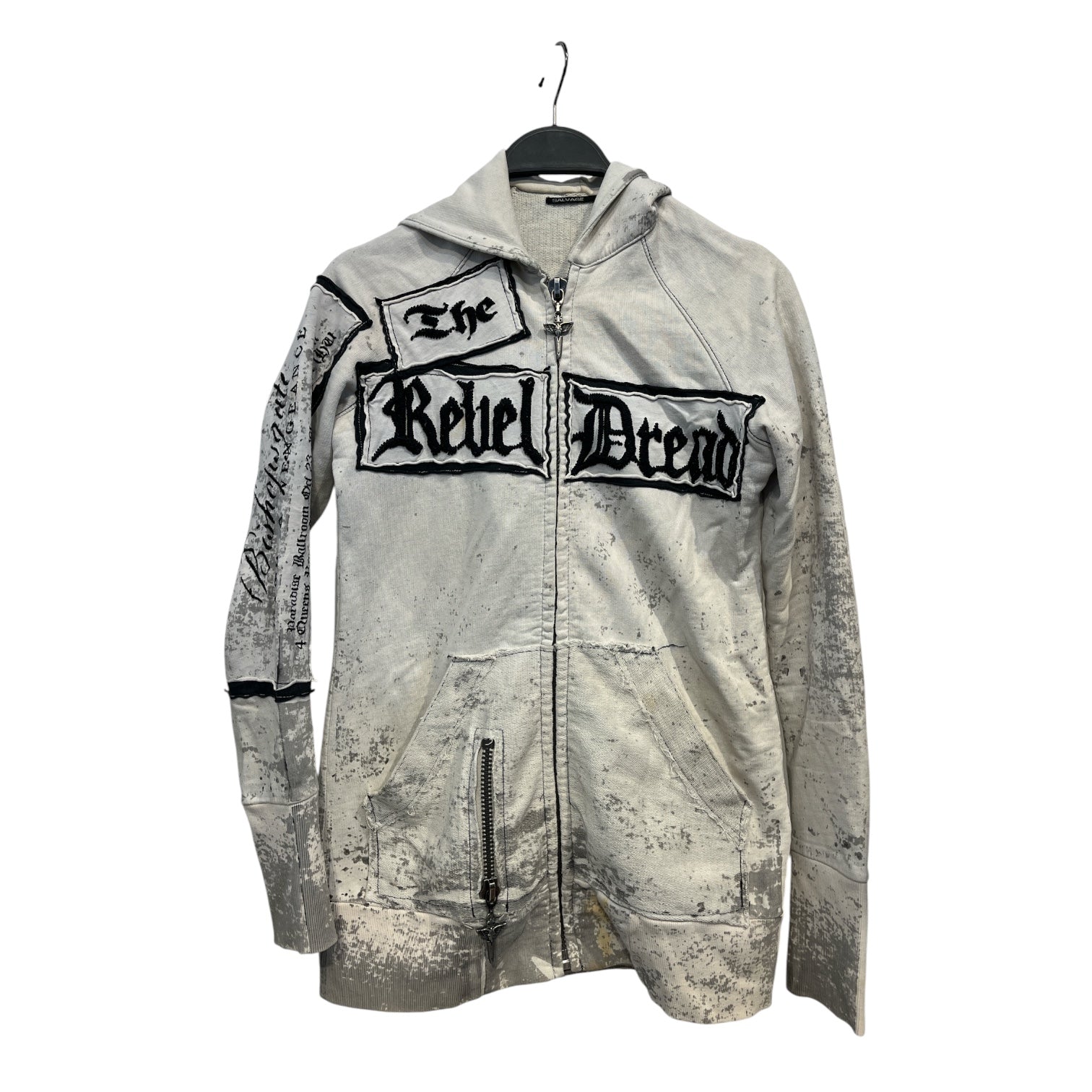 SALVAGE/Zip Up Hoodie/S/Graphic/Cotton/WHT/The Rebel Spirit view 1