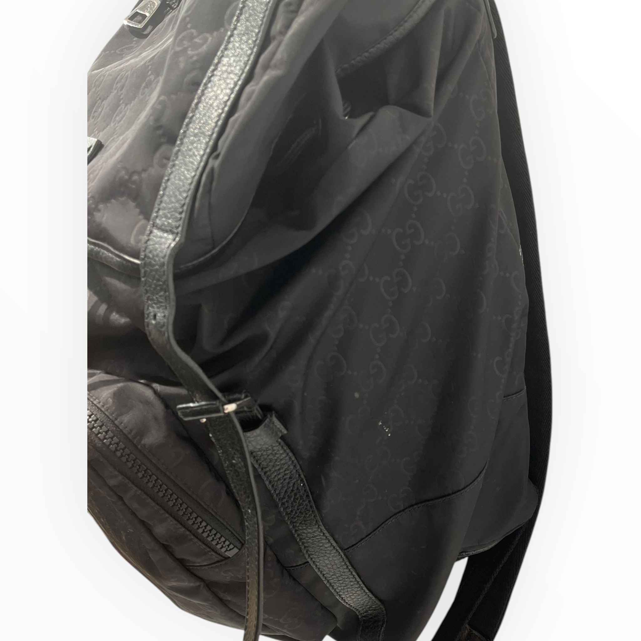 GUCCI/Bag/Monogram/Nylon/BLK/GUCCI MONOGRAM BACKPACK view 3