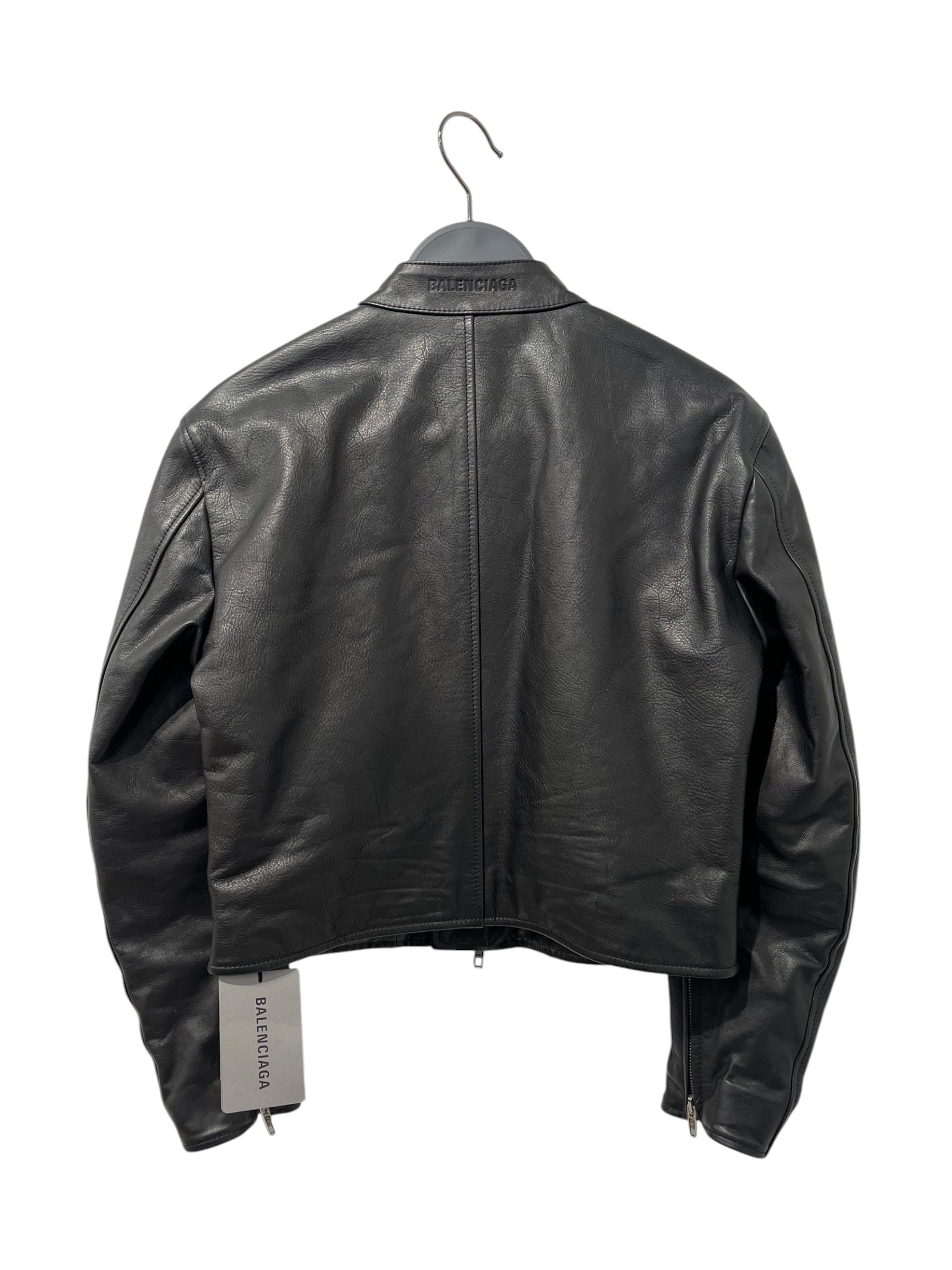 BALENCIAGA/Leather Jkt/40/Leather/BLK/JP57 2023 01066 view 2