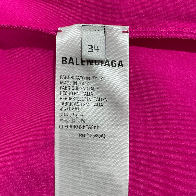 BALENCIAGA/LS Dress/34/Floral Pattern/Cotton/PNK/gloves attached
