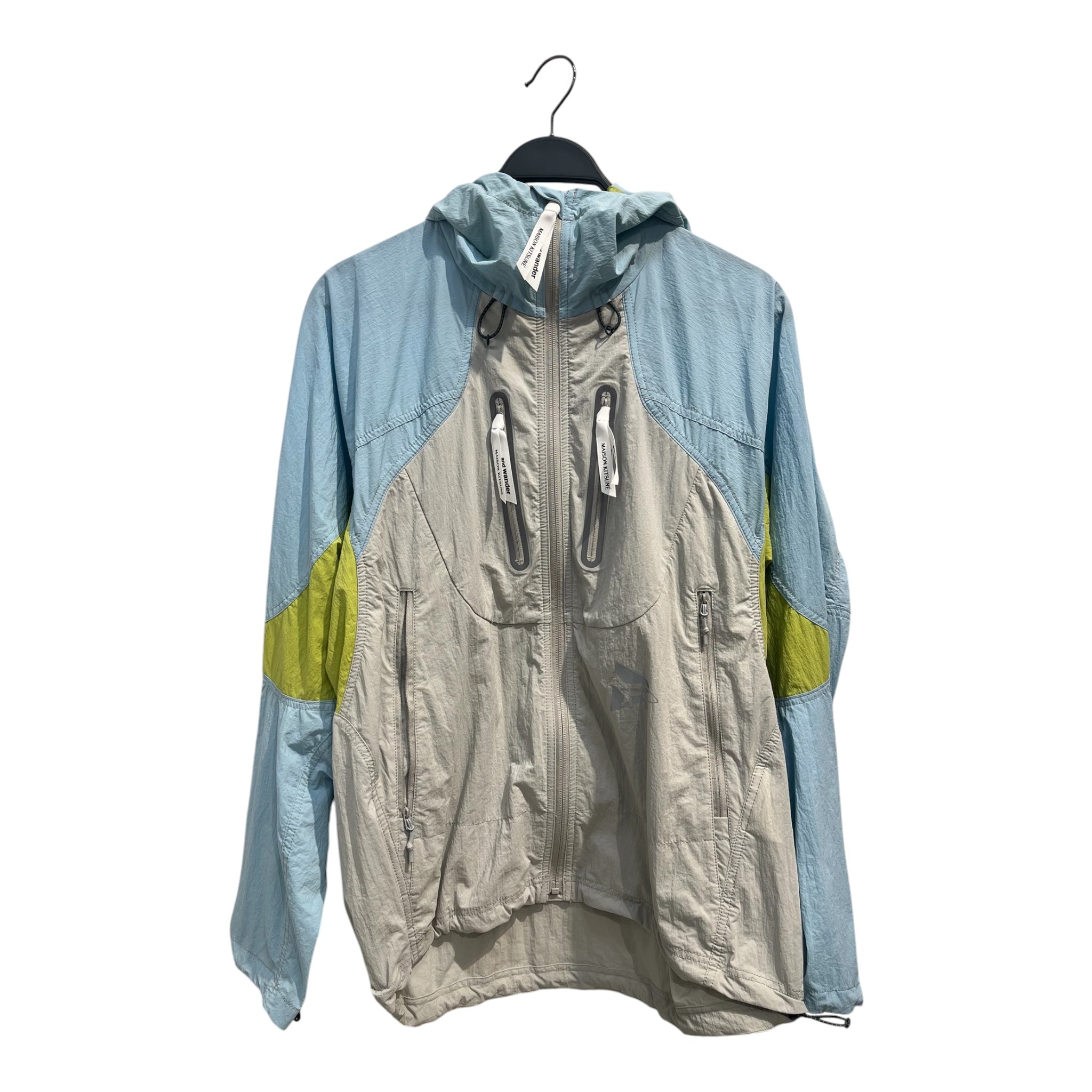 MAISON KITSUNE/and wander/Jacket/L/SLV/BLUE PANELS view 1