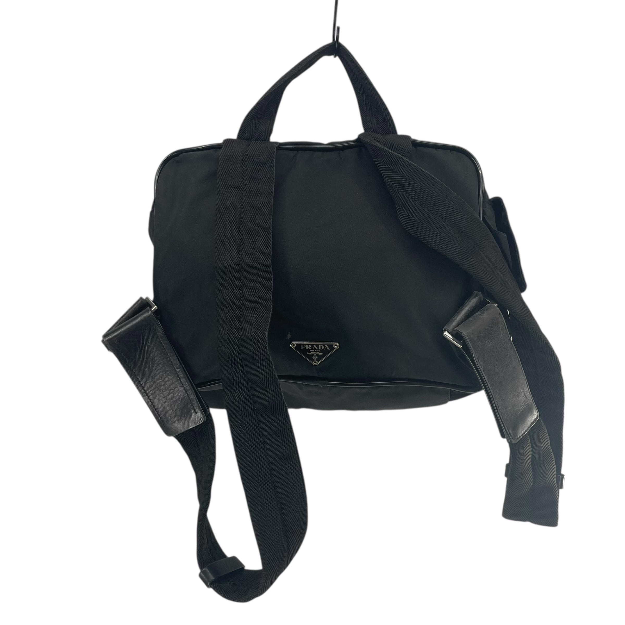 PRADA/Backpack/Nylon/BLK/SQUARE BACKPACK view 2