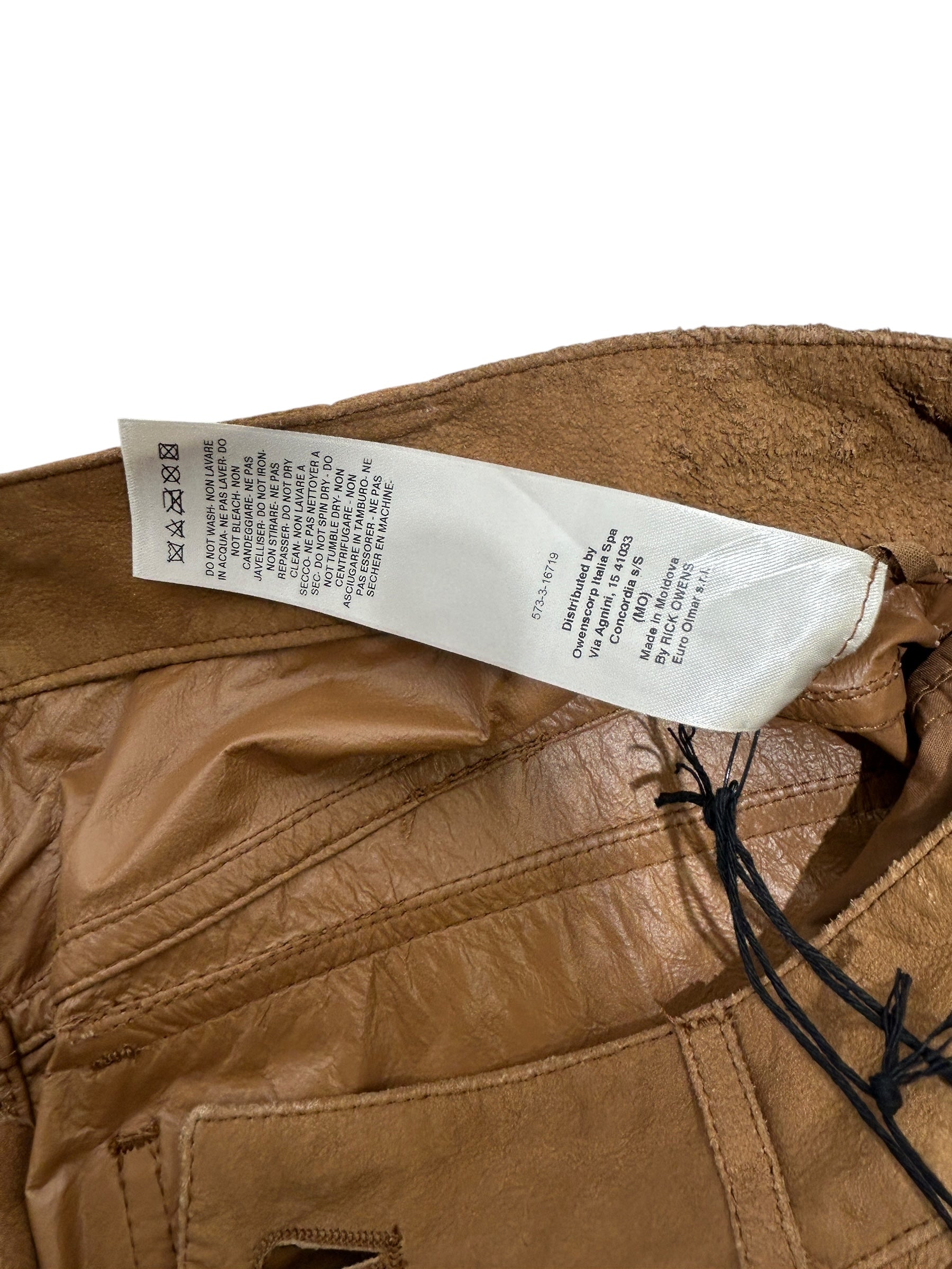 Rick Owens/Straight Pants/52/Leather/ORN/TYRONE CUT "HONEY" view 7