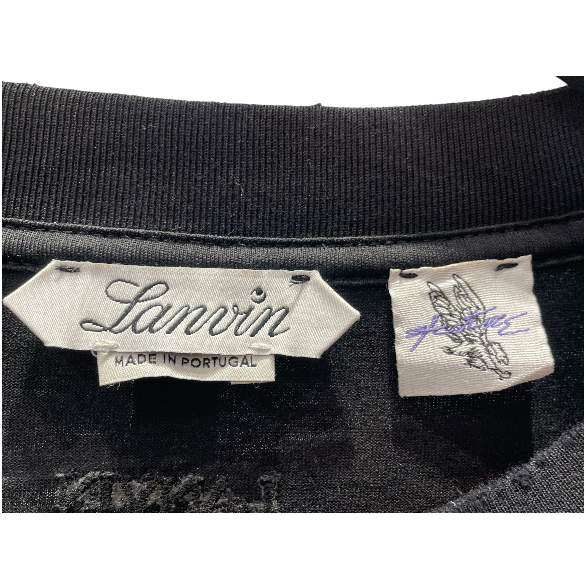 LANVIN/T-Shirt/XXL/Cotton/BLK/Graphic/flowers are only for decor view 3