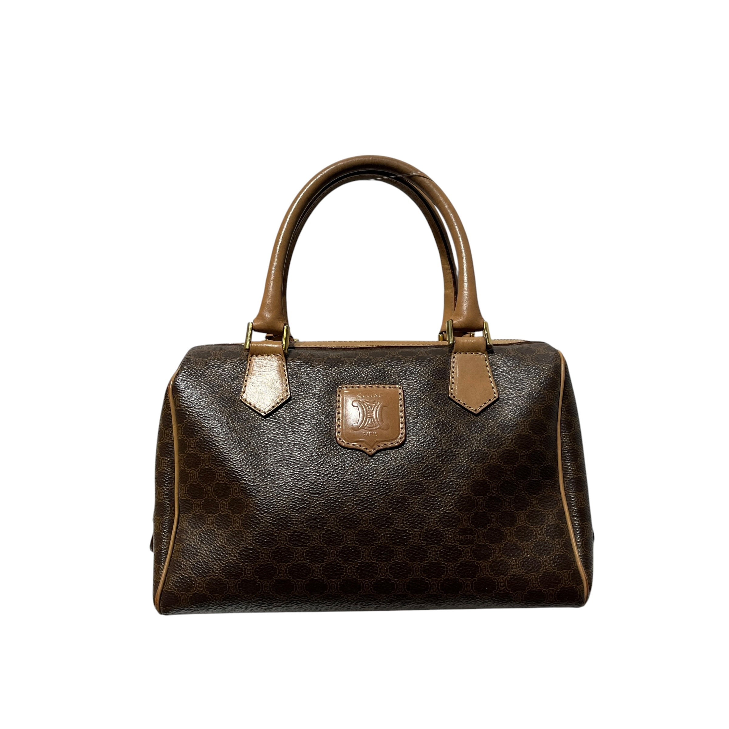CELINE/Boston Bag/Monogram/Leather/BRW/Macadam Mini Boston view 1