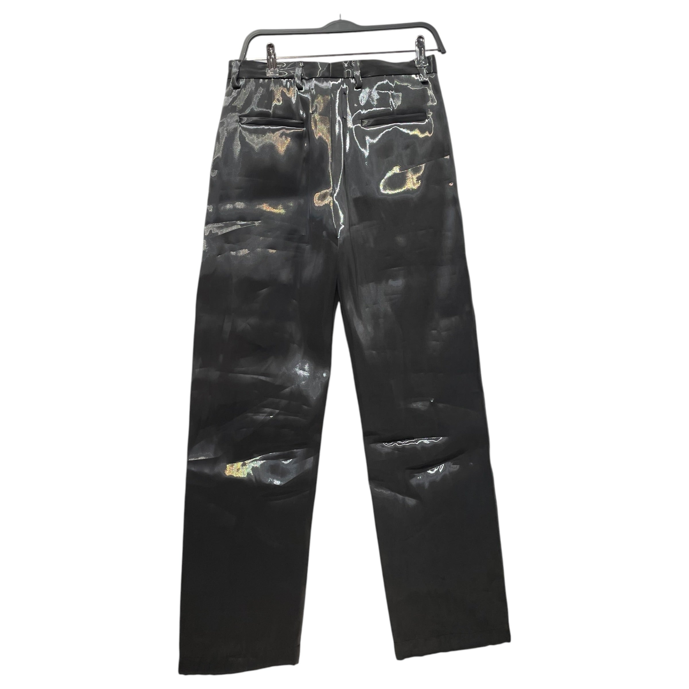 HELIOT EMIL/Straight Pants/S/Nylon/SLV/liquid metal view 2