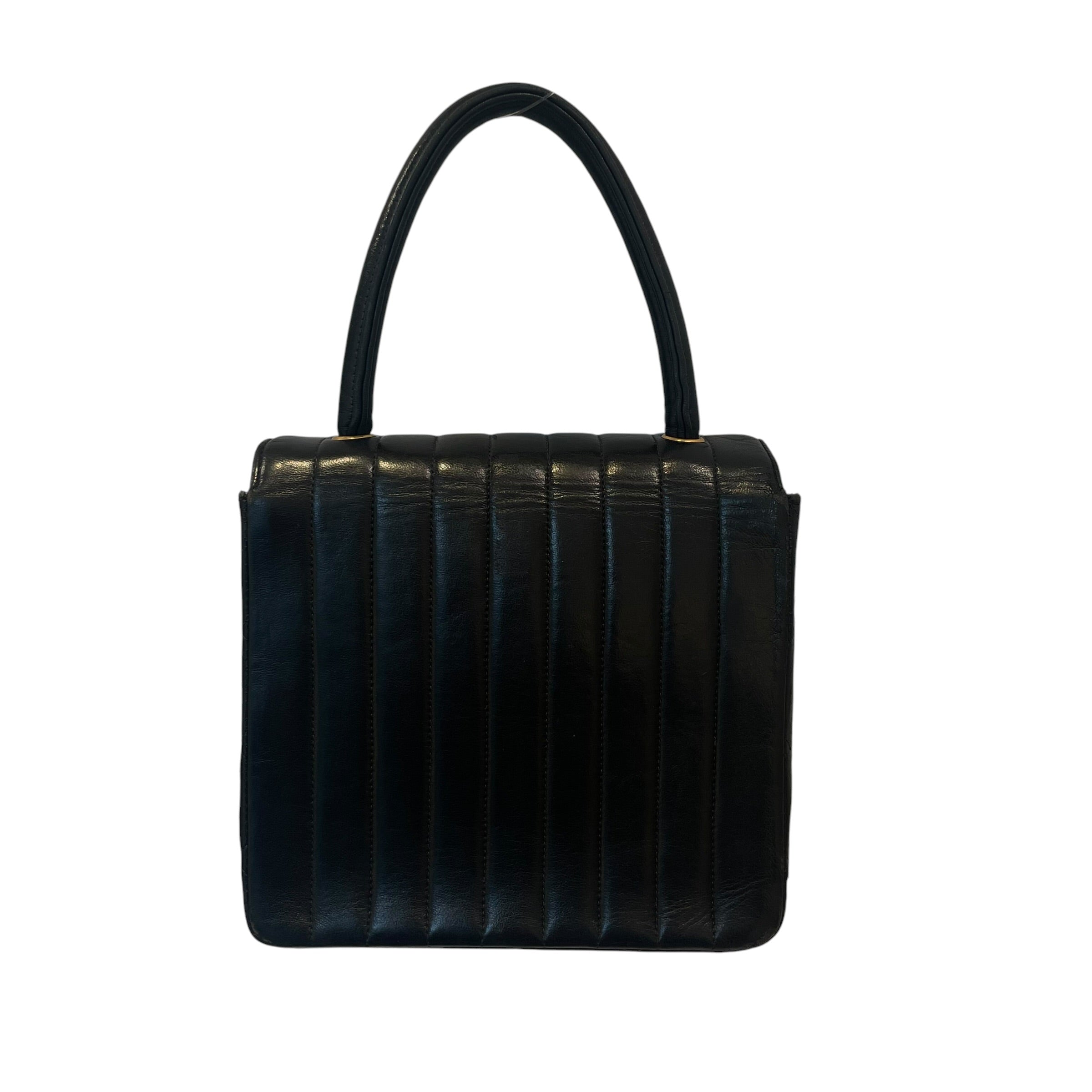 CHANEL/Hand Bag/Leather/BLK/coco handle/ gld CC view 2