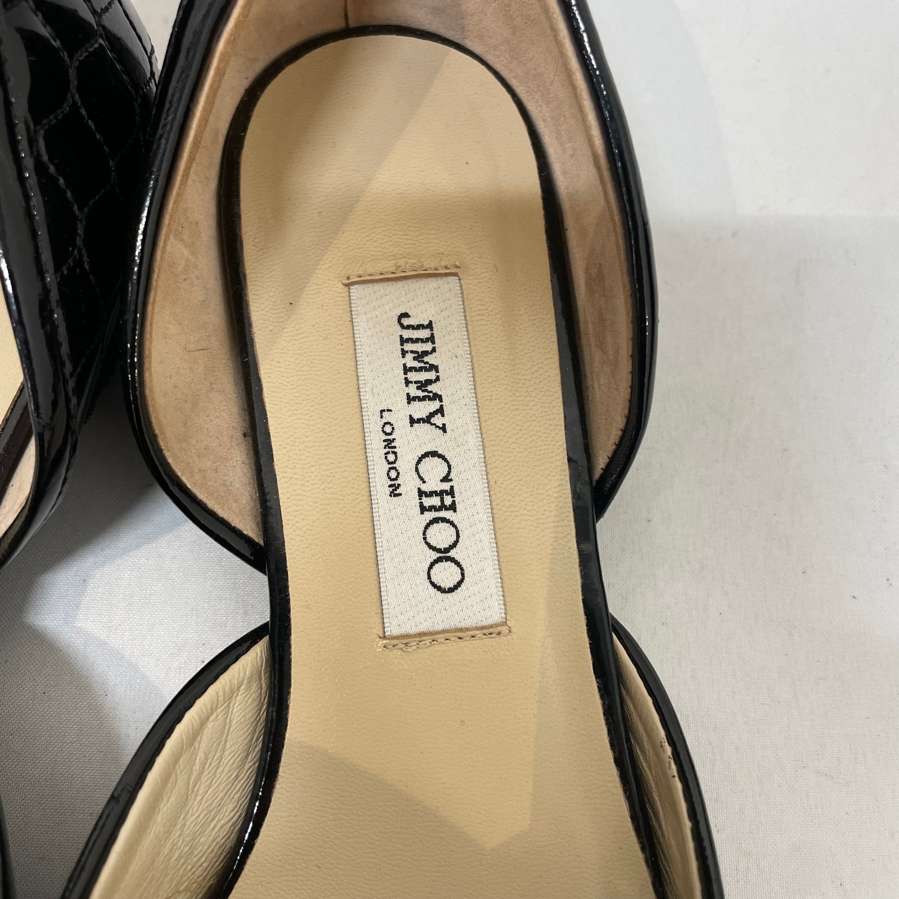 JIMMY CHOO/Sandals/EU 39/Leather/BLK/ view 3