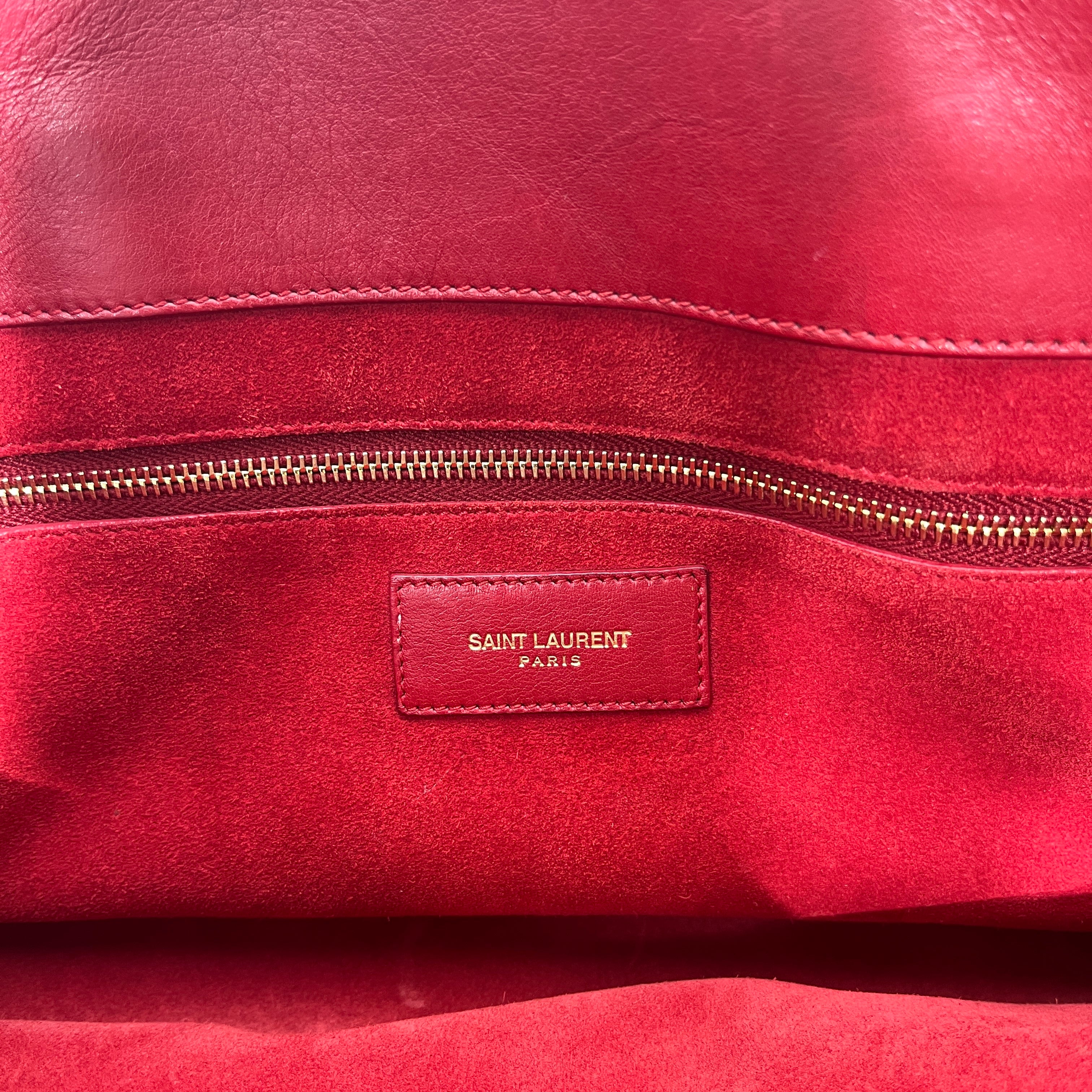 SAINT LAURENT/Tote Bag/Leather/RED/SAC DE JOUR view 6