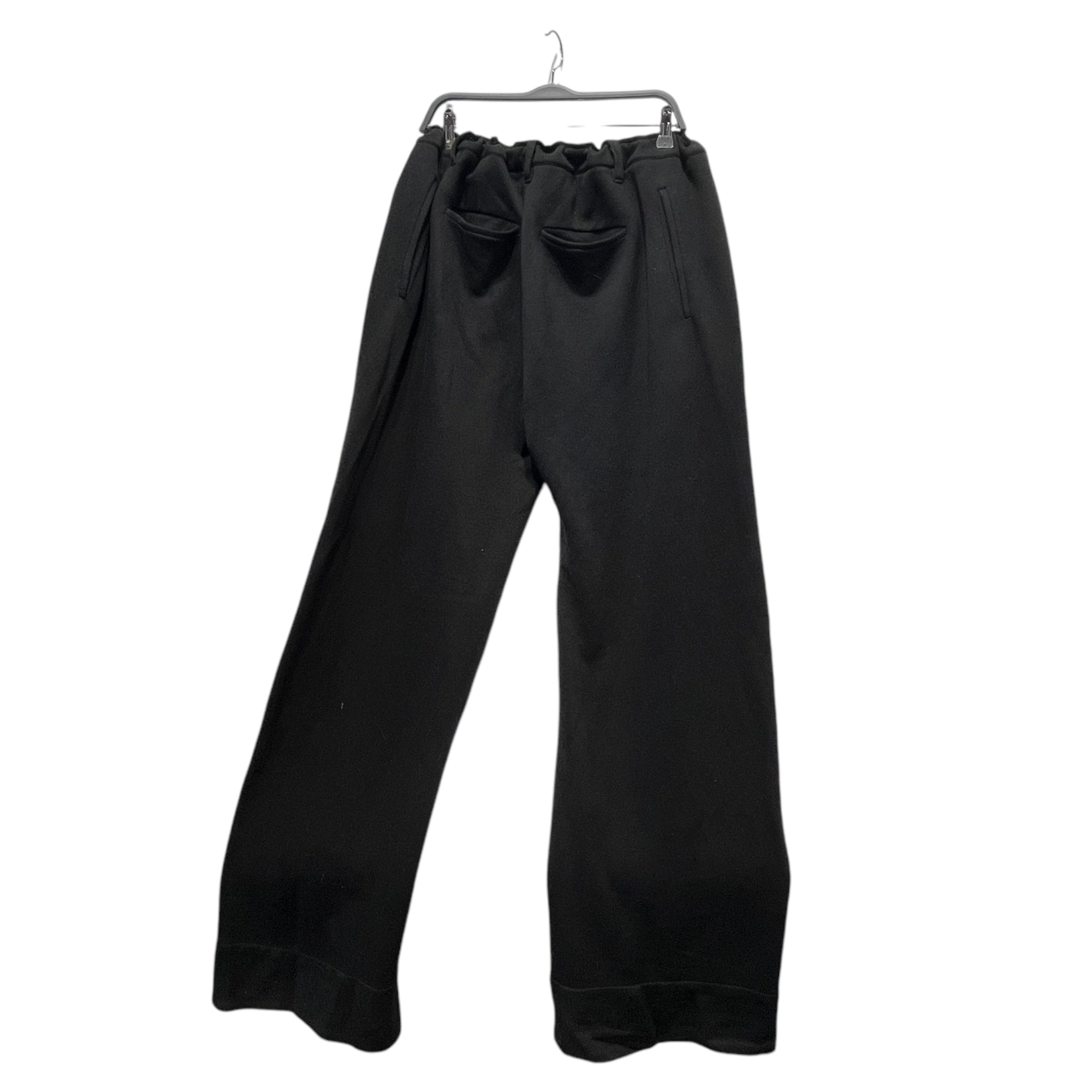 ANN DEMEULEMEESTER/Straight Pants/36/Cotton/BLK/oversized drawstring pant view 2