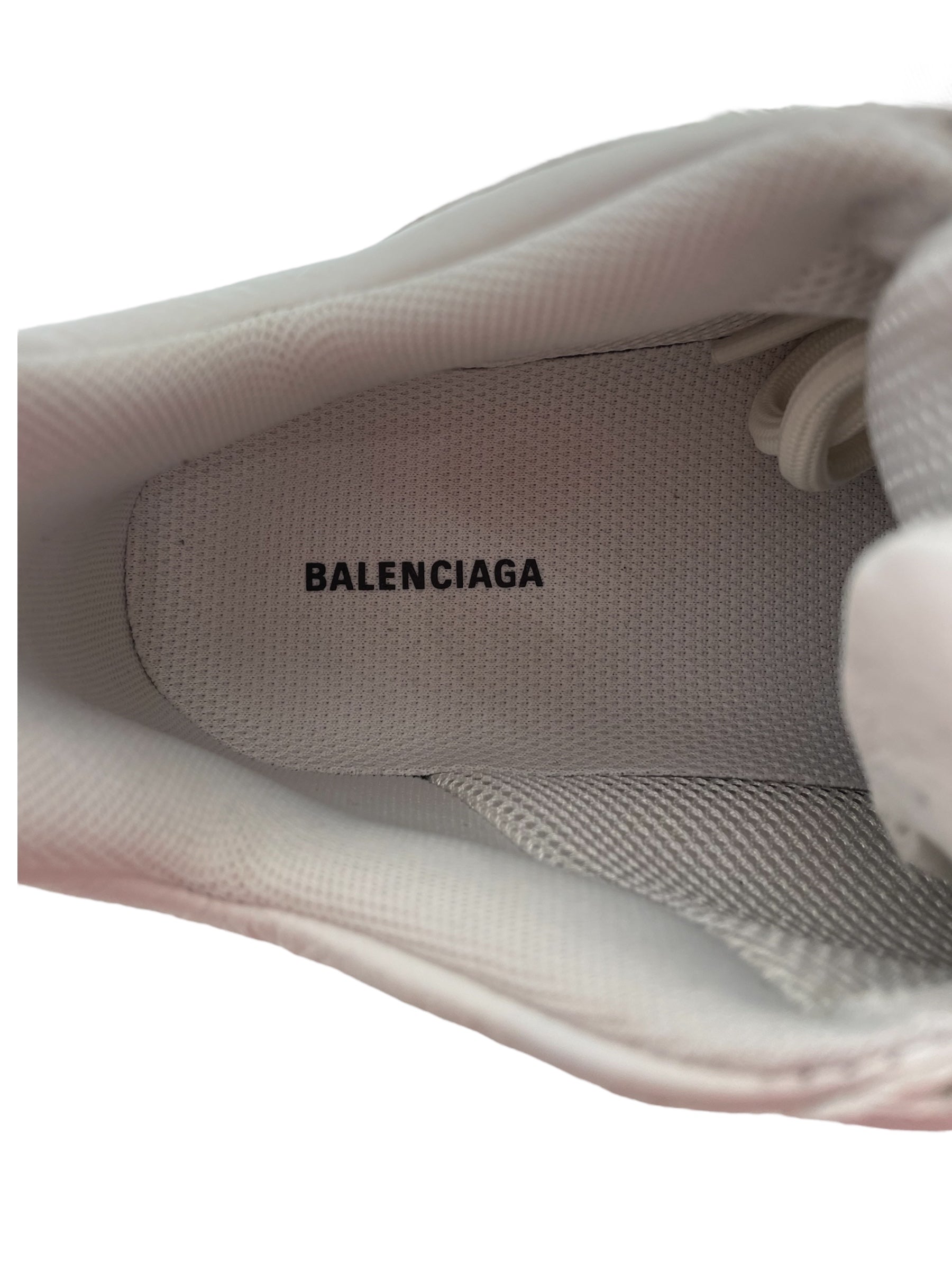 BALENCIAGA/Low-Sneakers/US 5.5/Leather/WHT/triple s all white leather view 3