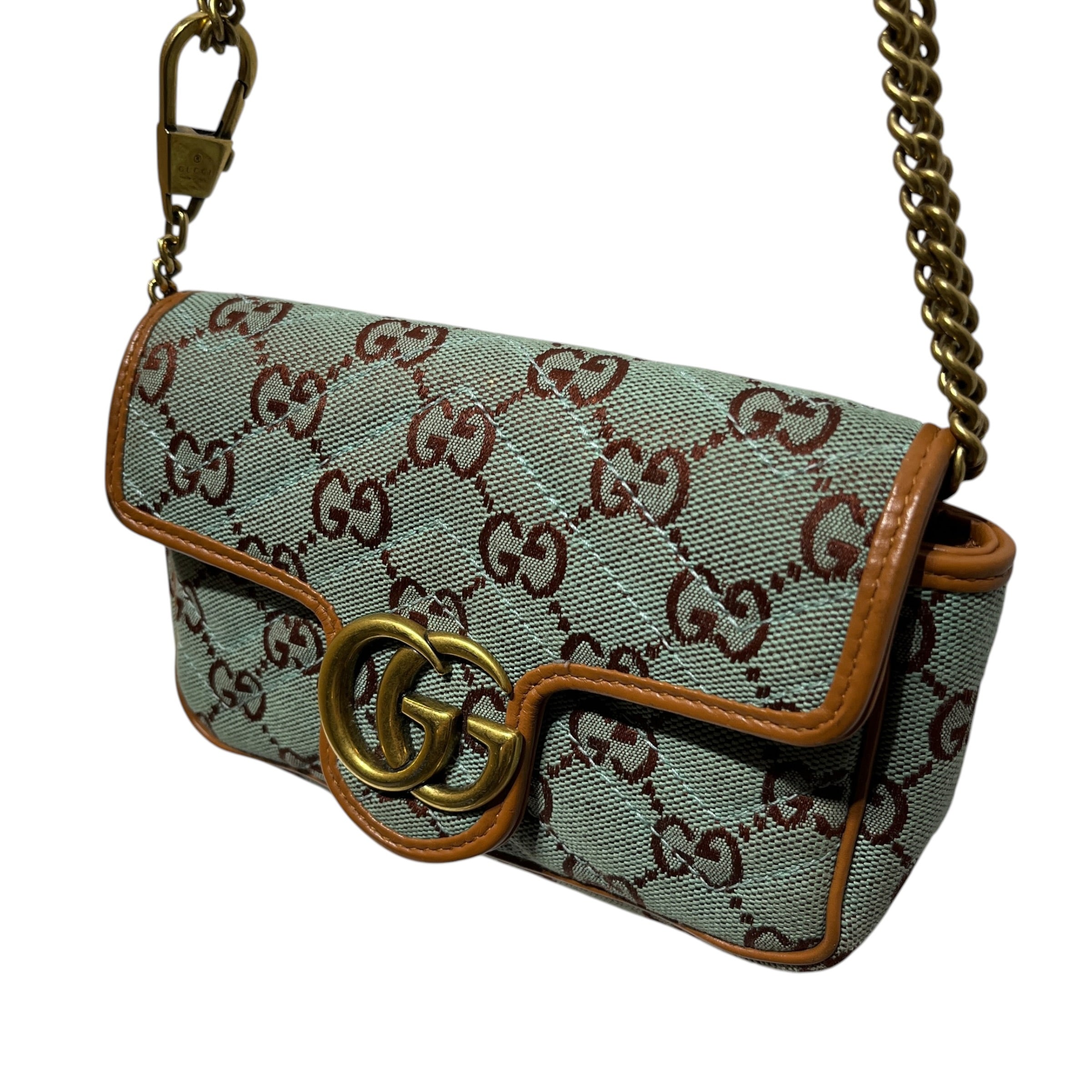 GUCCI/Bag/Monogram/Cotton/BLU/Marmont Super Mini Denim view 6