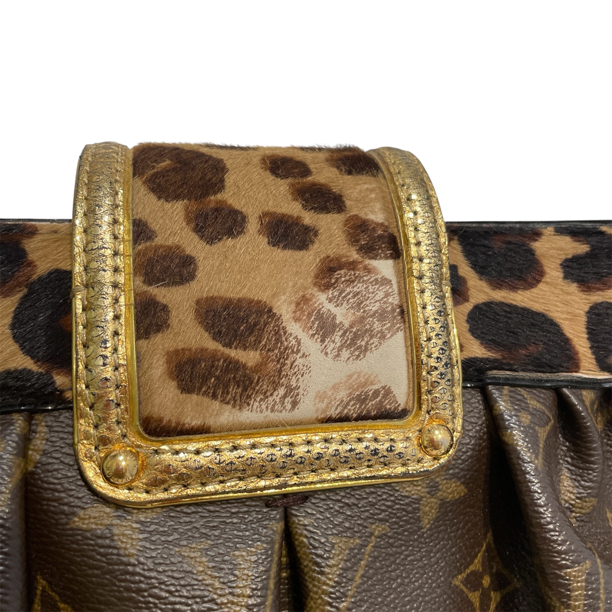 LOUIS VUITTON/Hand Bag/Monogram/Leather/BRW/Monogram Leopard Polly view 8