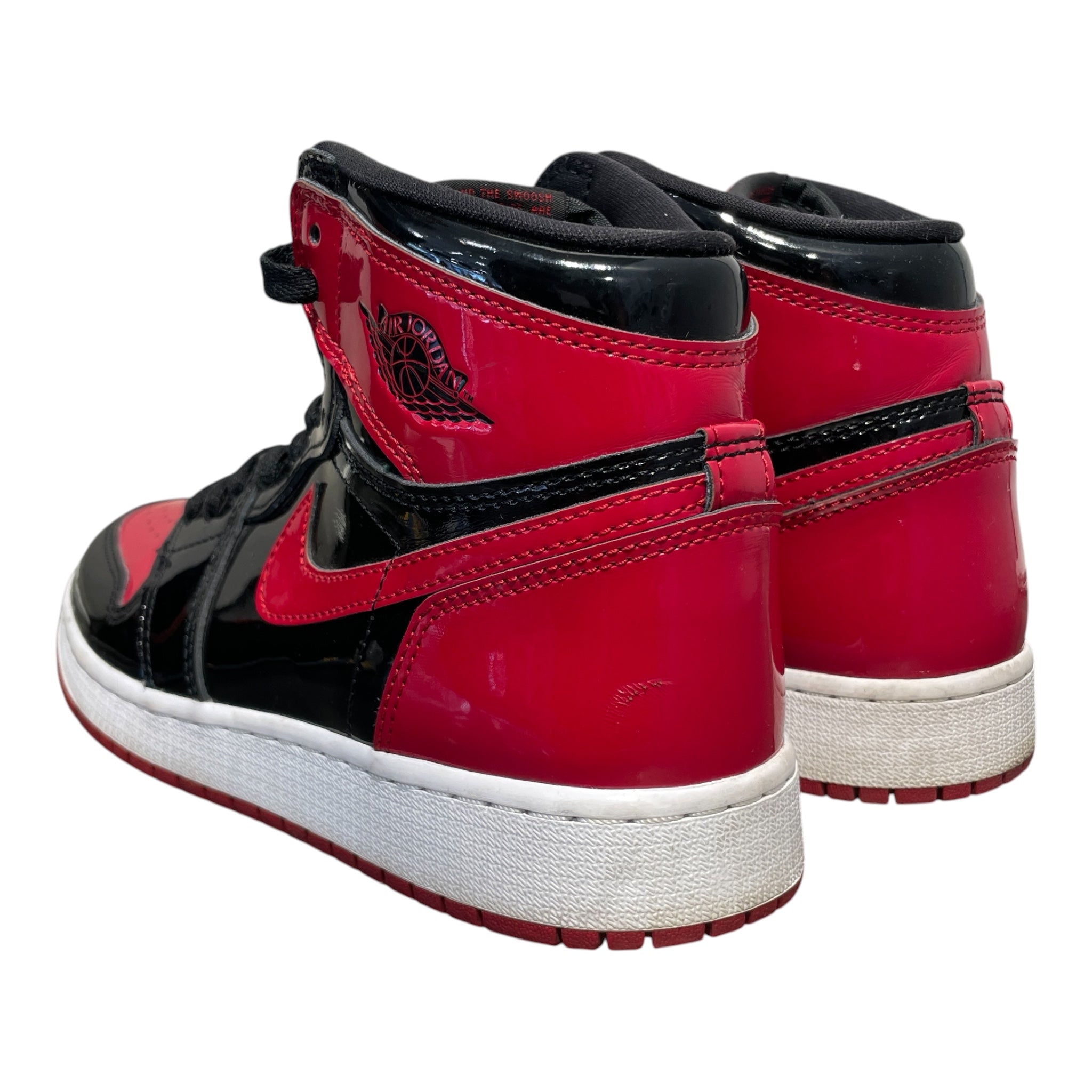 NIKE/Hi-Sneakers/US 5.5/Leather/RED/jordan 1 patent bred view 2