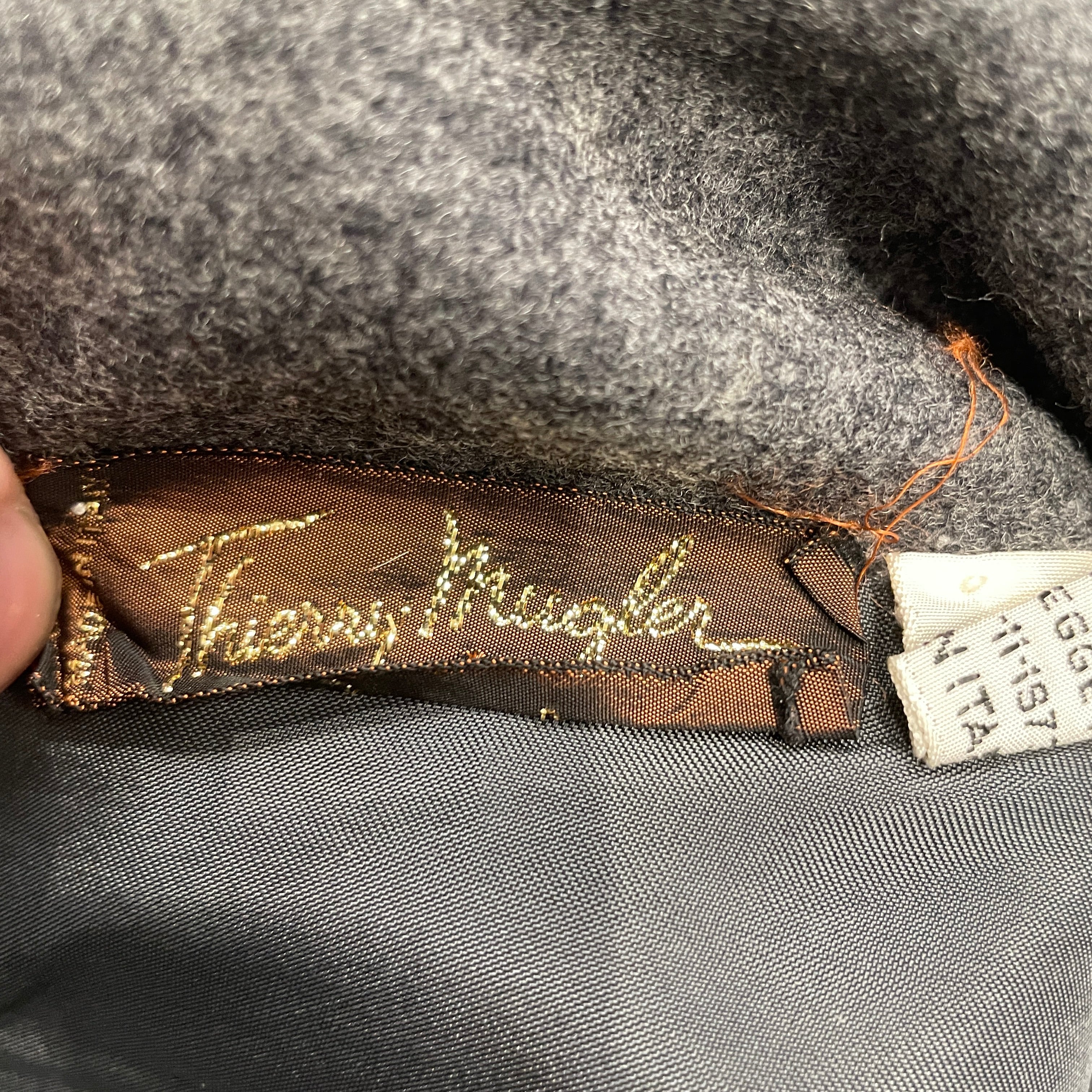 Thierry Mugler/Vintage/Tailored Jkt/Wool/GRY/2 FRONT BUTTON view 3