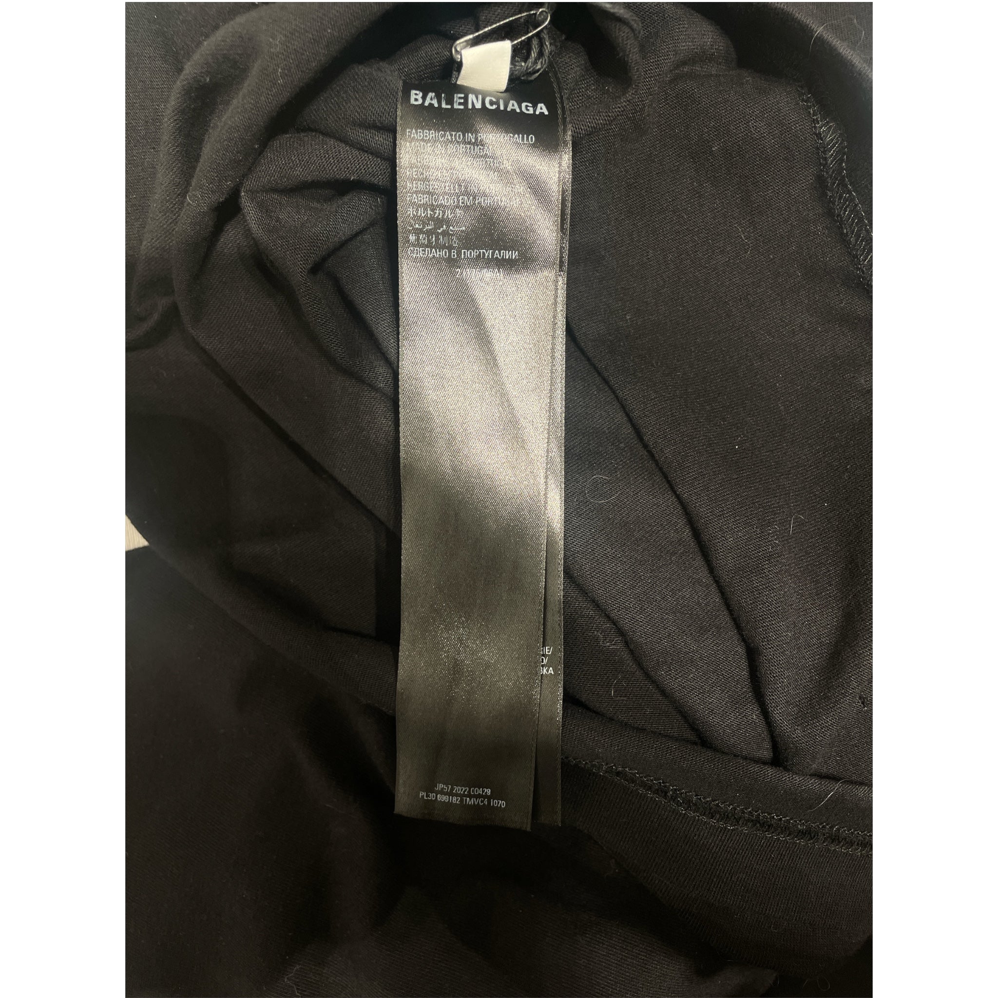 BALENCIAGA/T-Shirt/2/Cotton/BLK/Graphic/sporty b logo oversized view 4