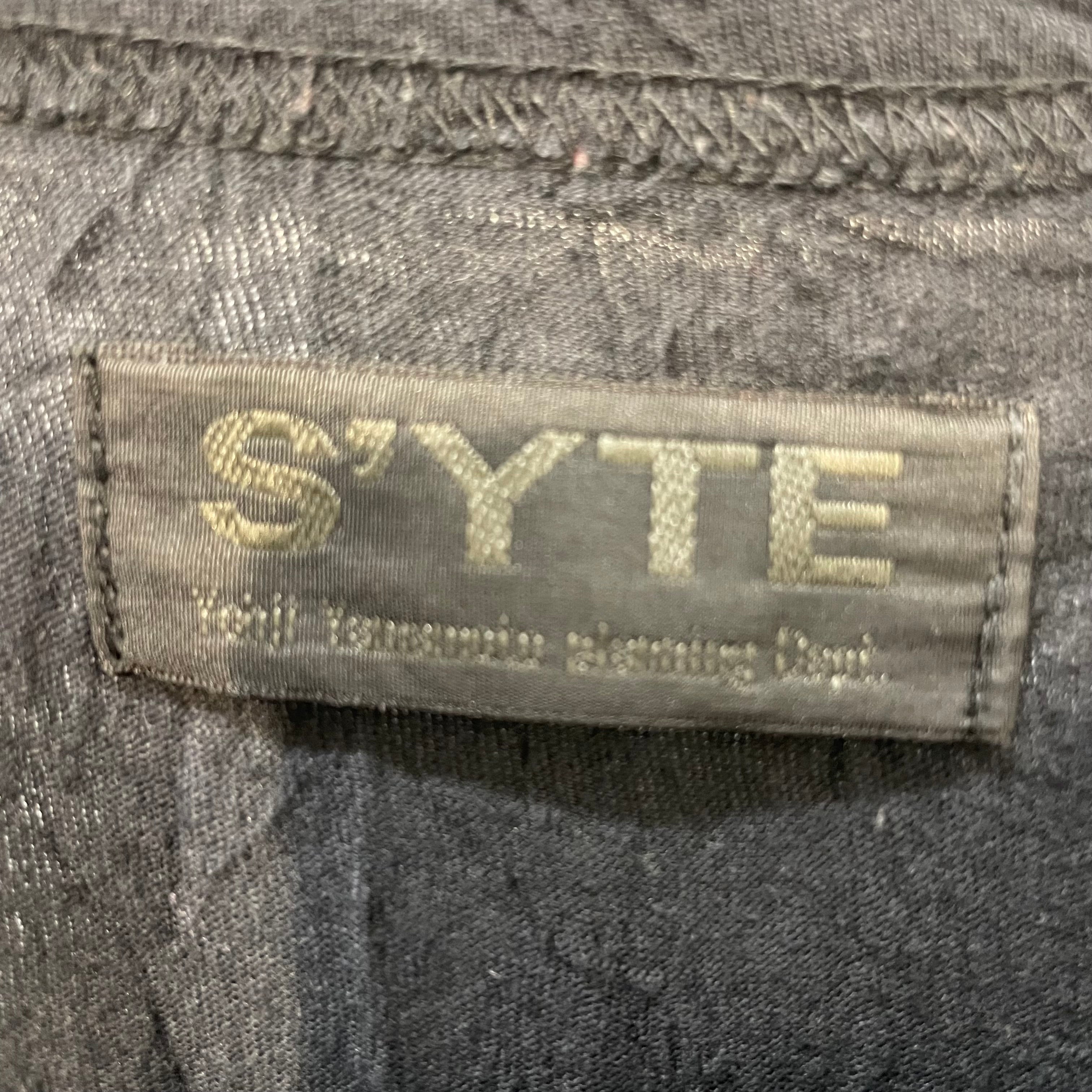 s'yte/T-Shirt/3/Cotton/BLK/crinkle top view 3
