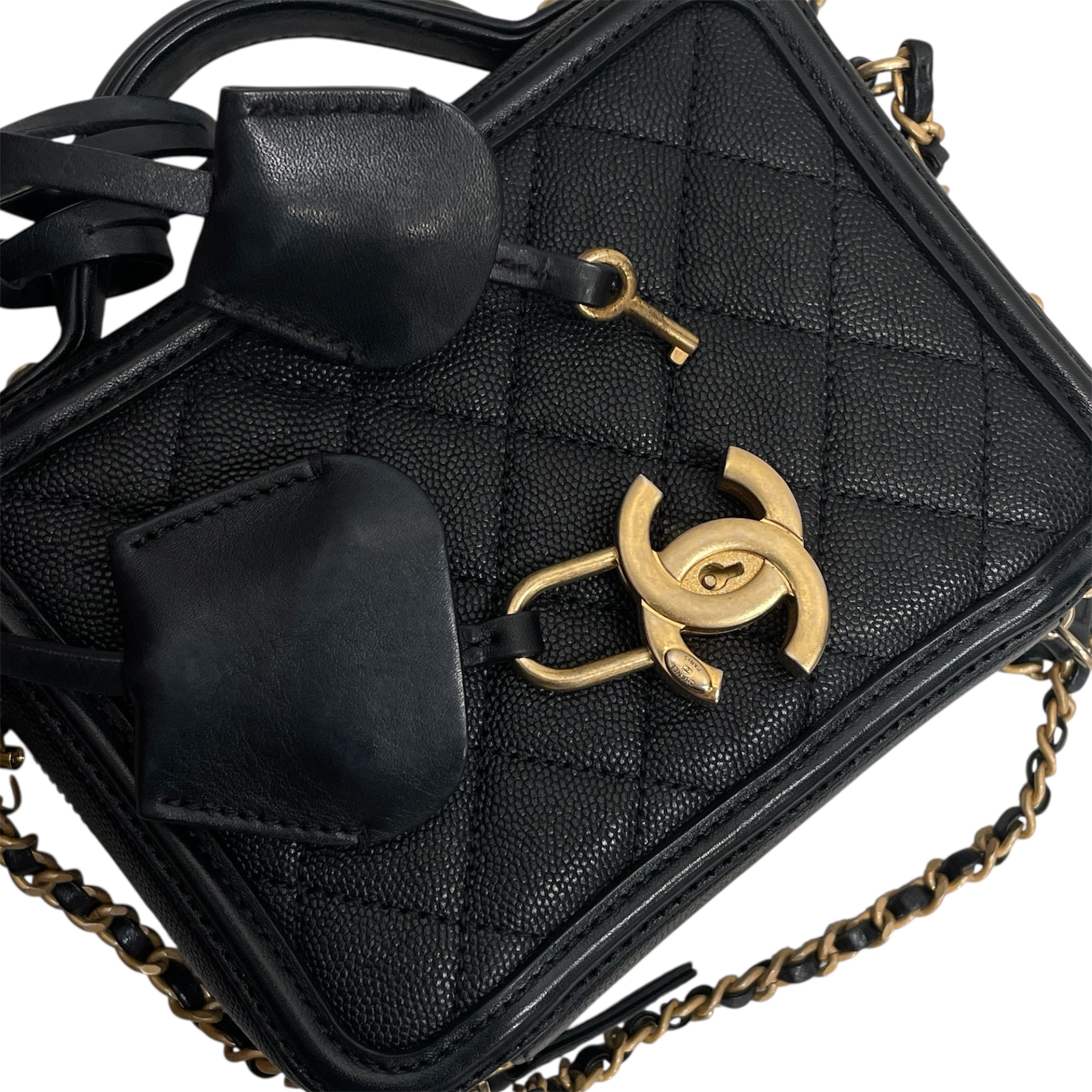CHANEL/Cross Body Bag/Leather/BLK/25138809 QUILT CAVIAR FILIGREE view 7