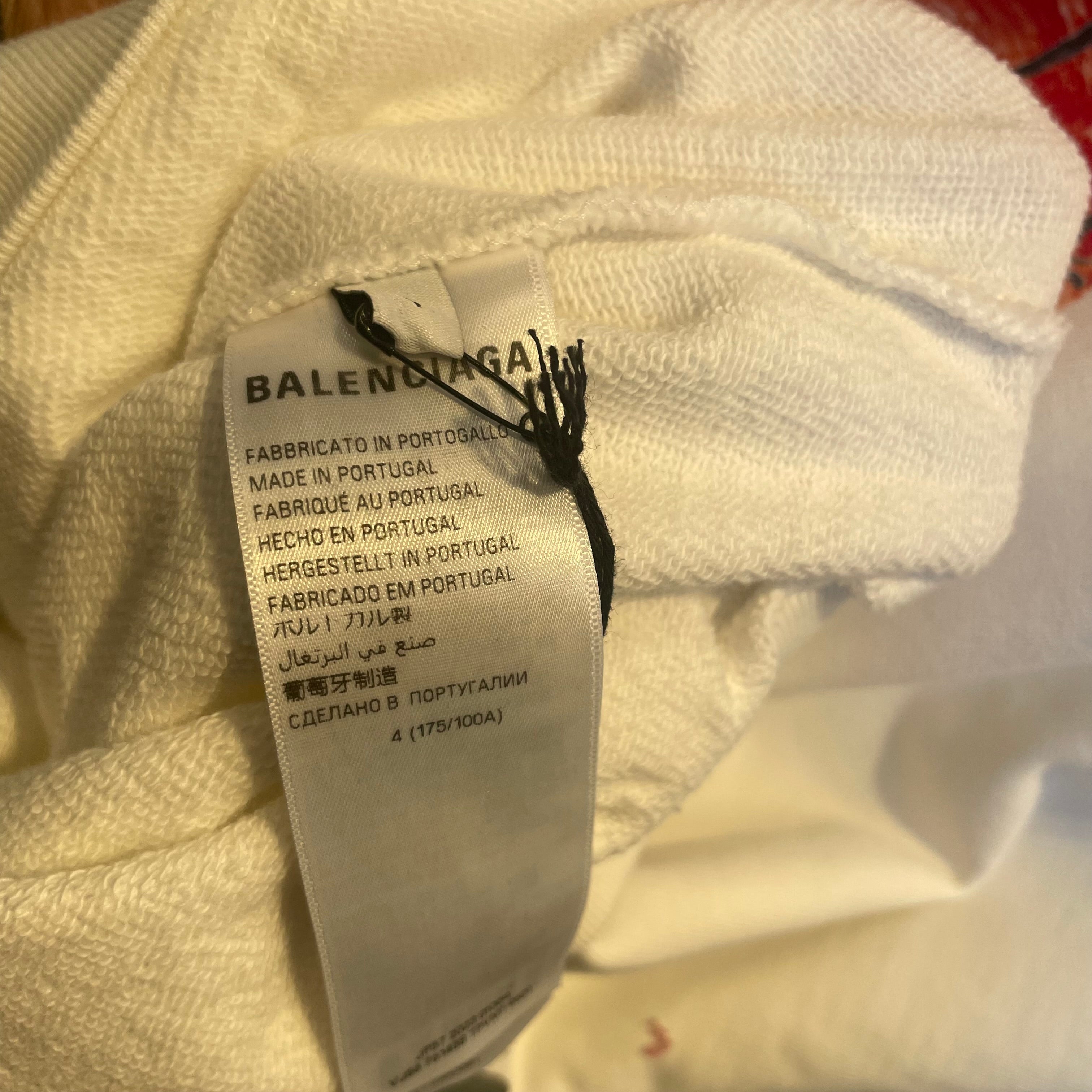 BALENCIAGA/Hoodie/4/Cotton/WHT/paris w sunset marker drawing view 4