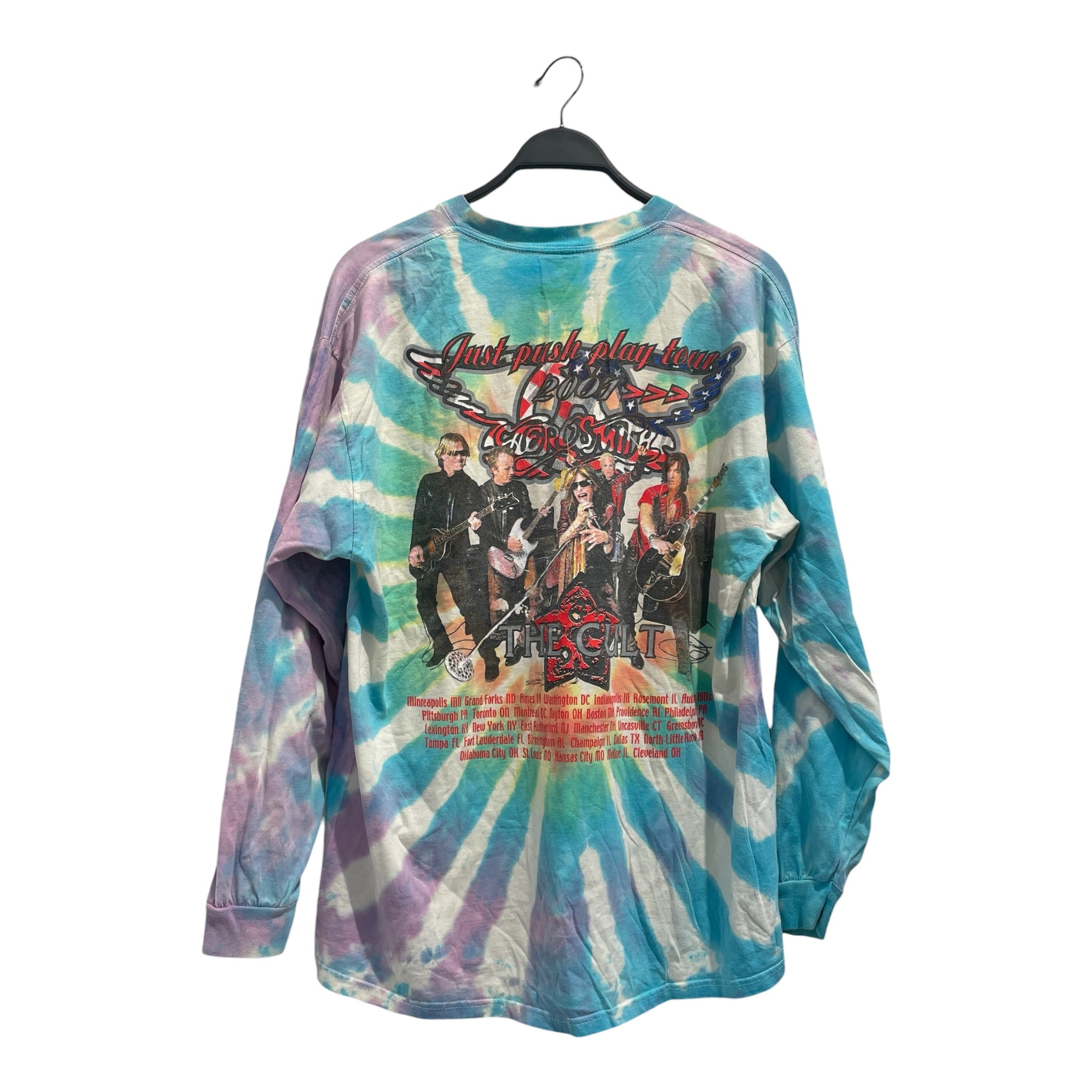 Vintage/LS T-Shirt/XL/Cotton/MLT/All Over Print/AEROSMITH TIE DYE view 2