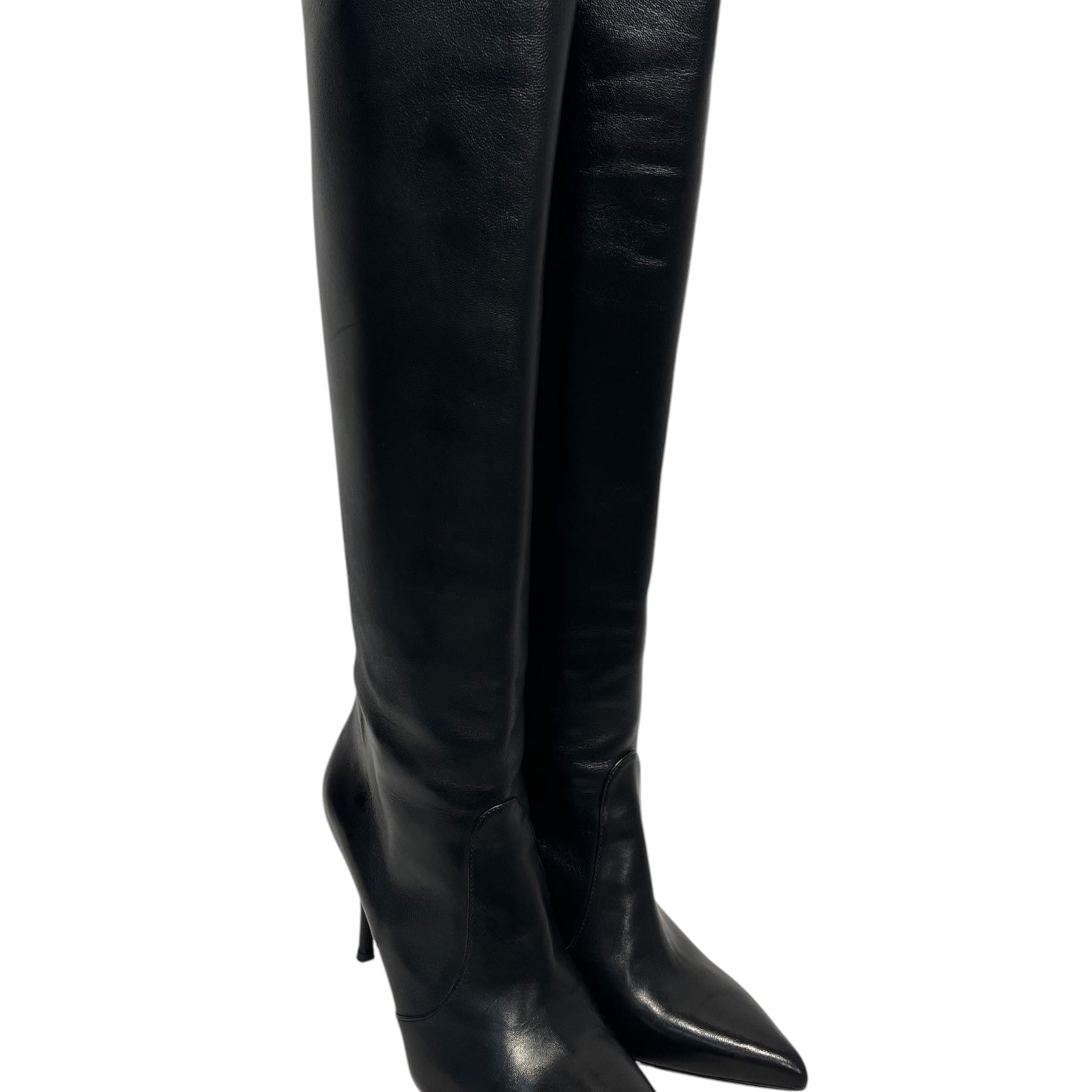 STUART WEITZMAN/Long Boots/US 9/Leather/BLK/Skinny heel boot