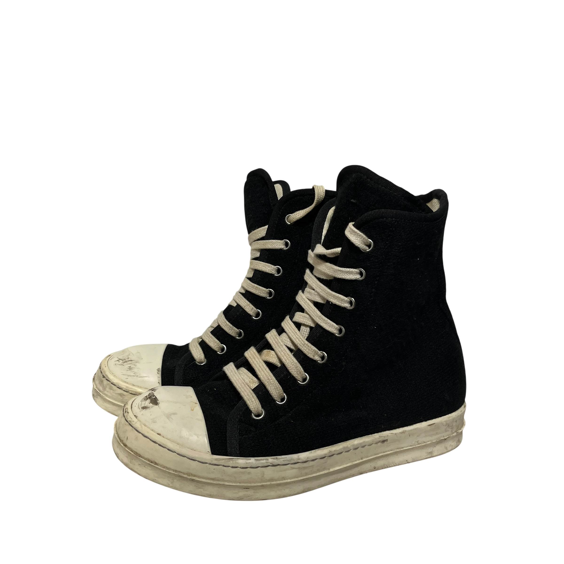 Rick Owens/Hi-Sneakers/US 6/Leather/BLK/WHITE SOLE view 2