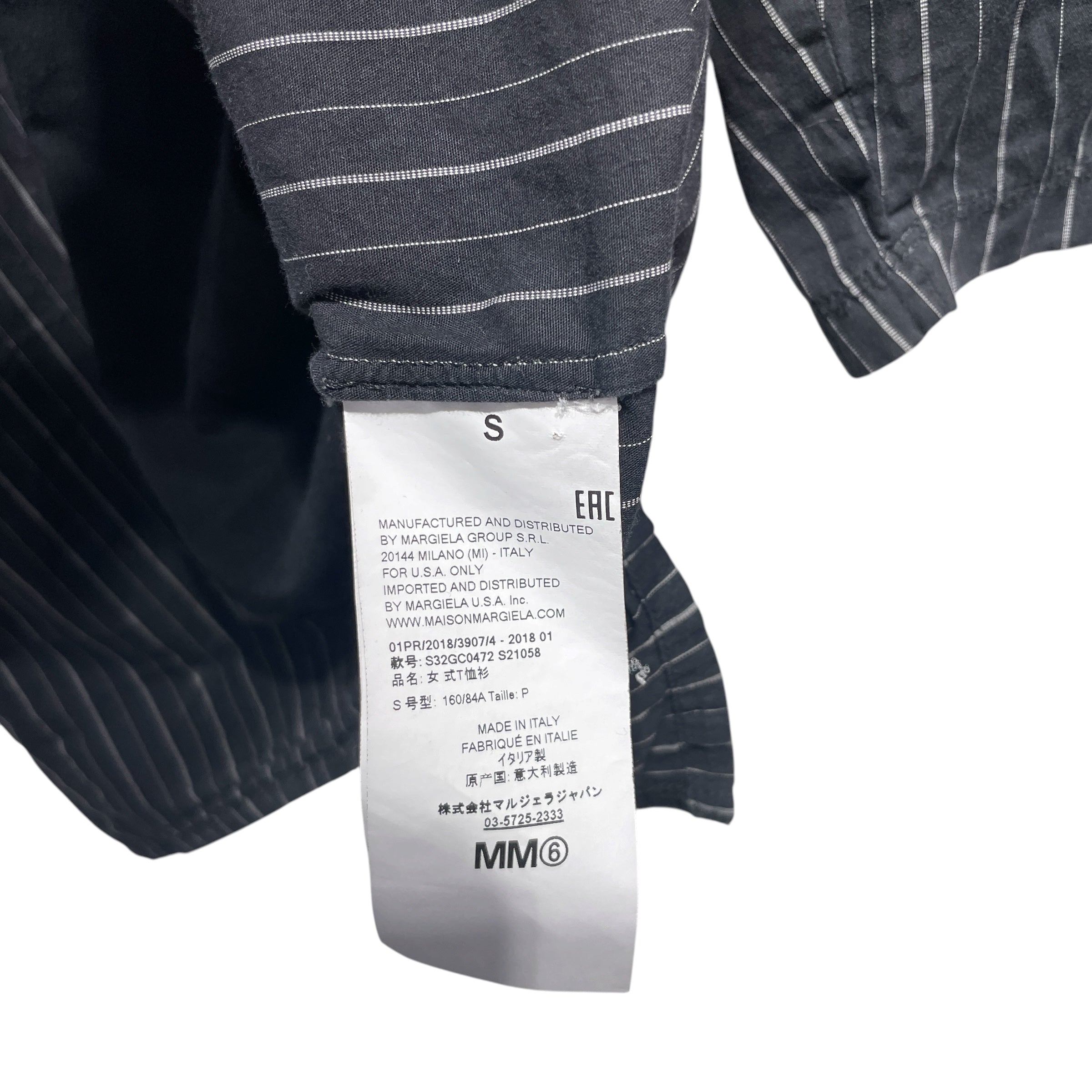 MM6/T-Shirt/M/Cotton/BLK/Stripe/ view 4