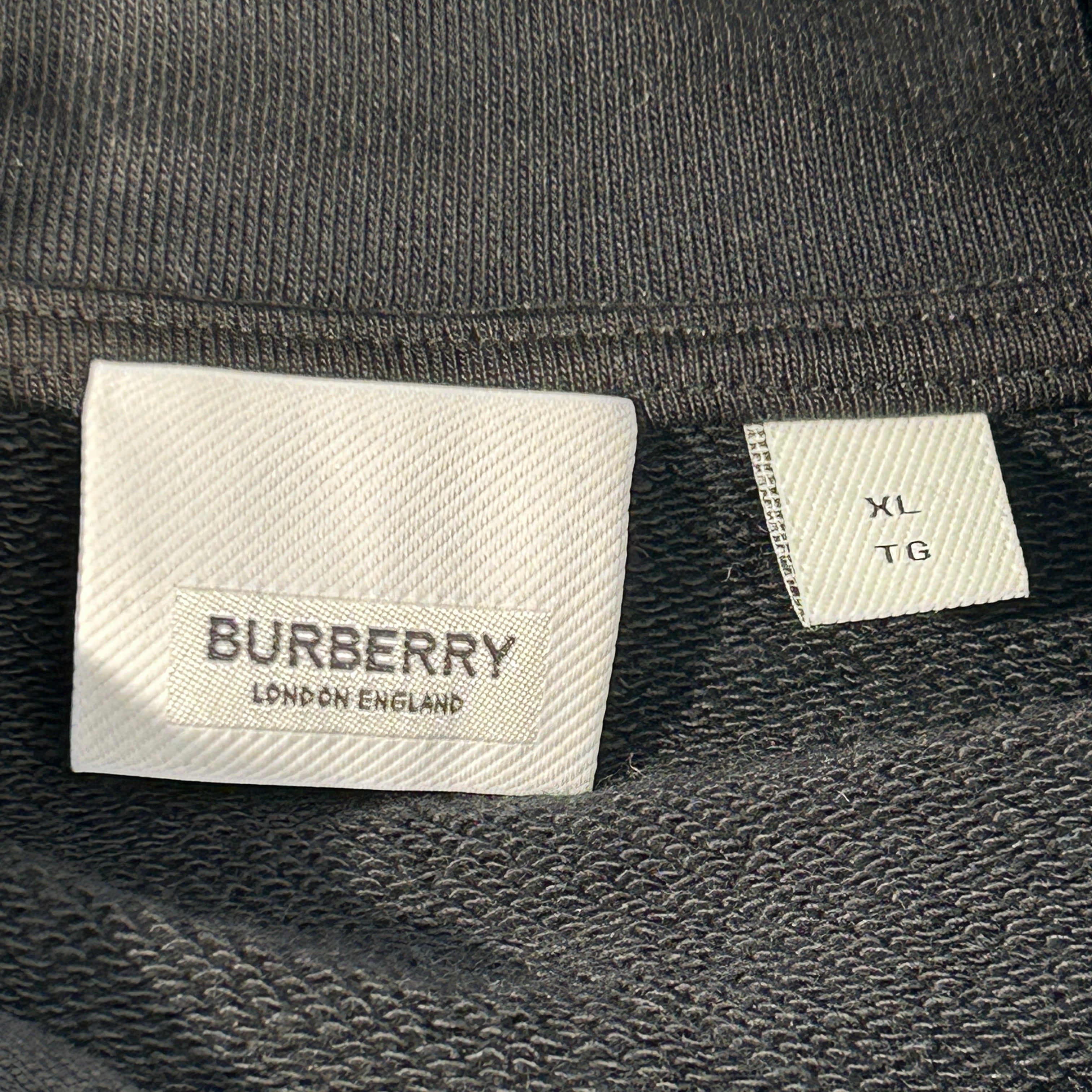 BURBERRY LONDON/Hoodie/XL/Cotton/BLK/BURBERRY CHEST LOGO view 3