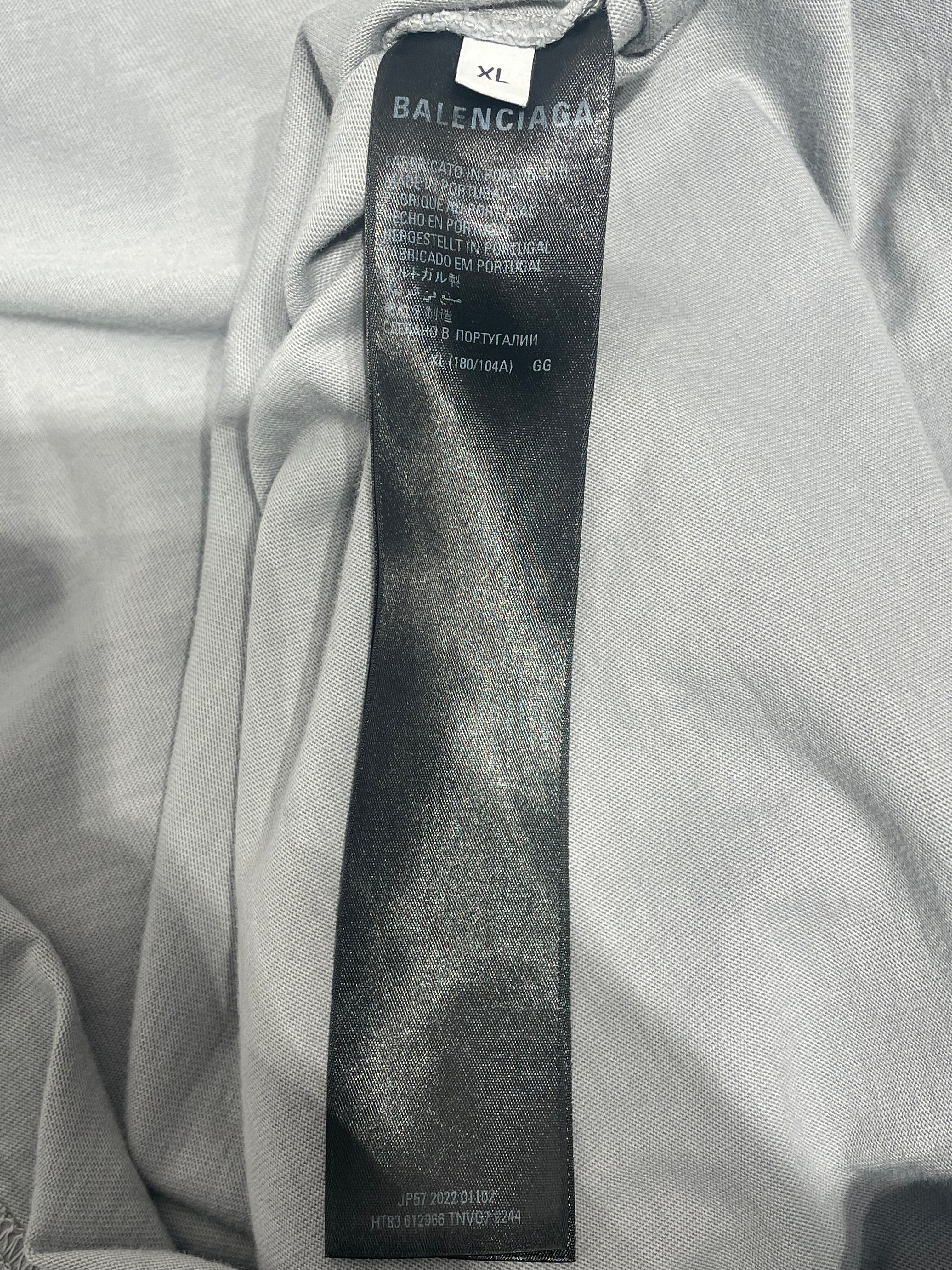 BALENCIAGA/T-Shirt/XL/Cotton/SLV/BB Silver Tee view 4